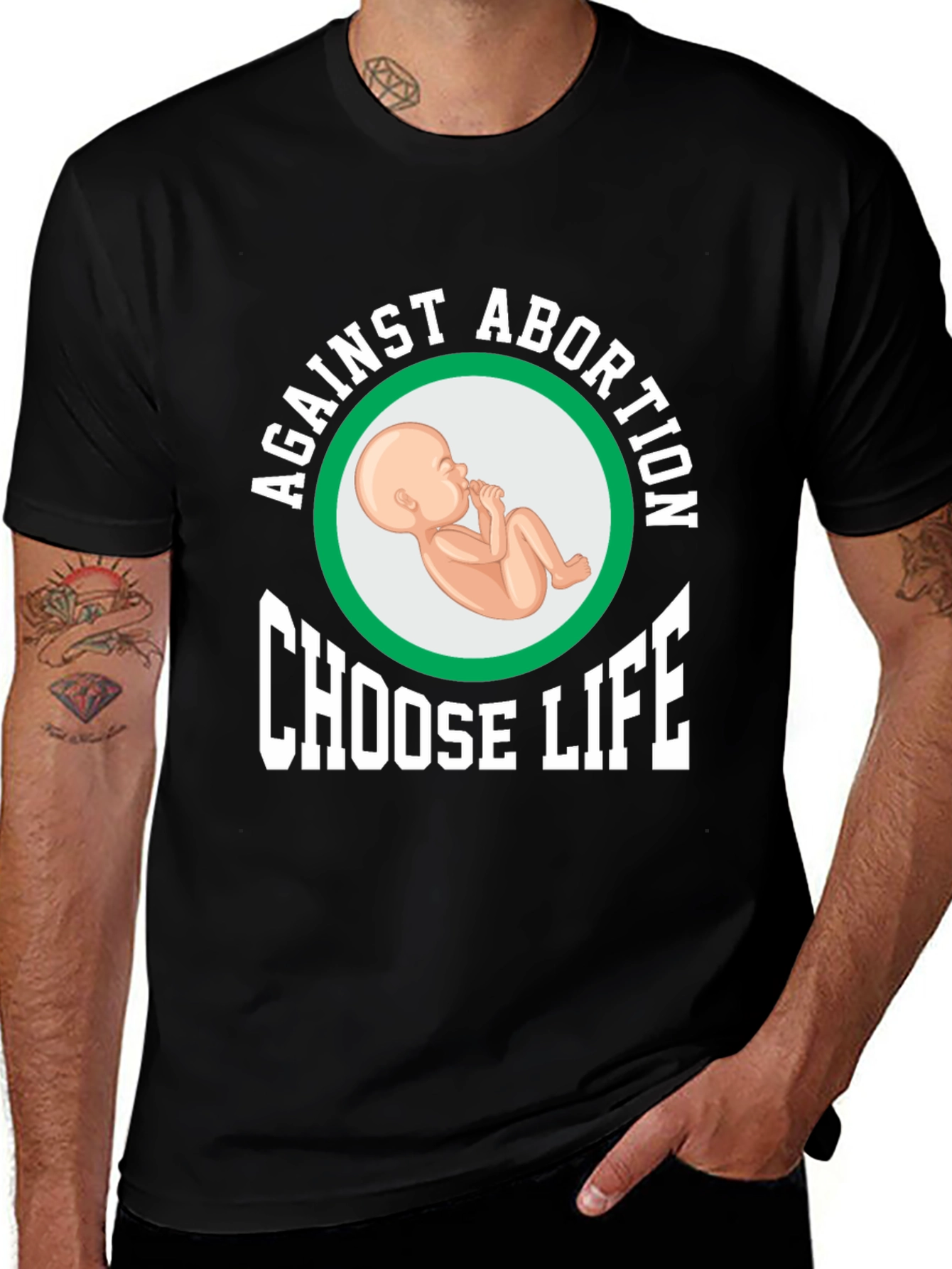 Variant 29 of Against Abortion Choose Life T-Shirt