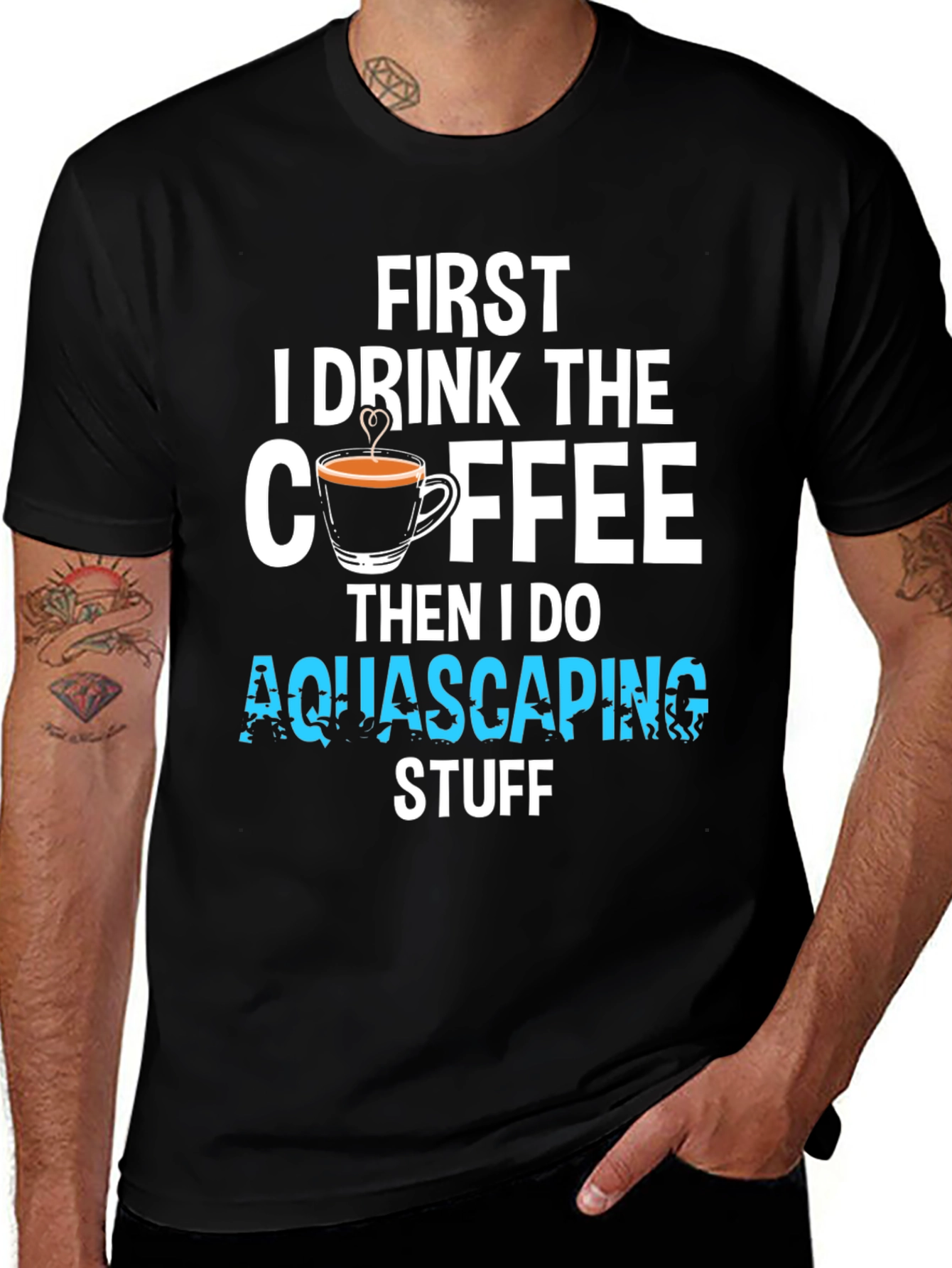 Variant 25 of First Coffee Then Aquascaping T-Shirt