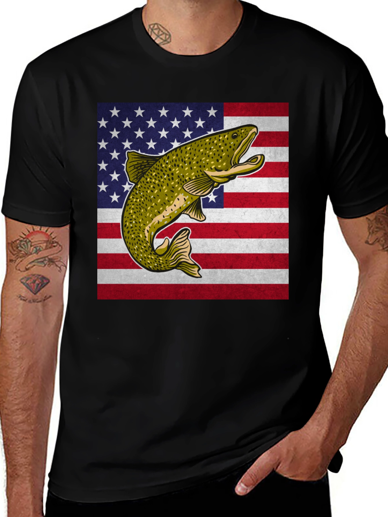 American Trout Graphic T-Shirt