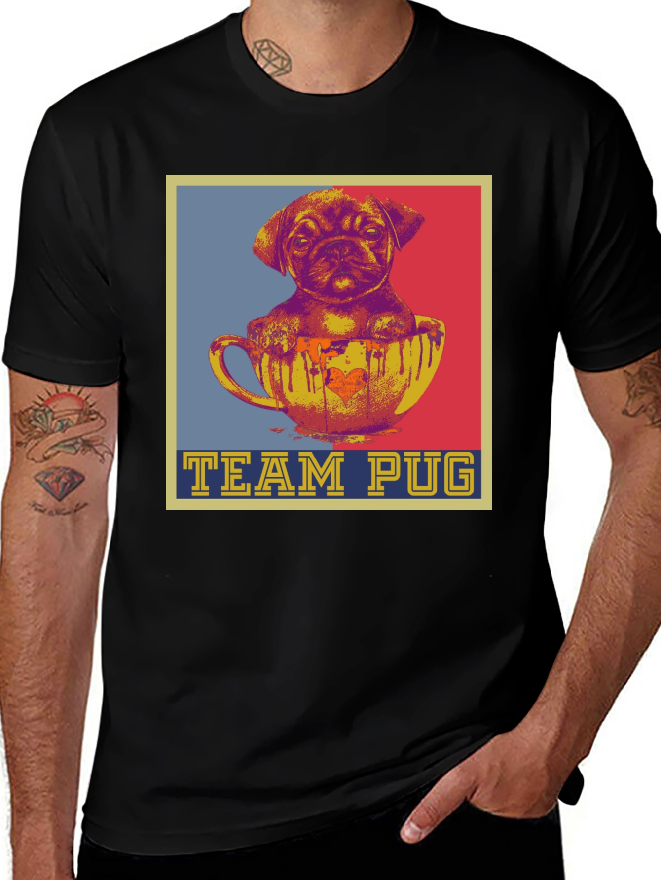 Variant 15 of Team Pug T-Shirt - Cute Dog Graphic Tee