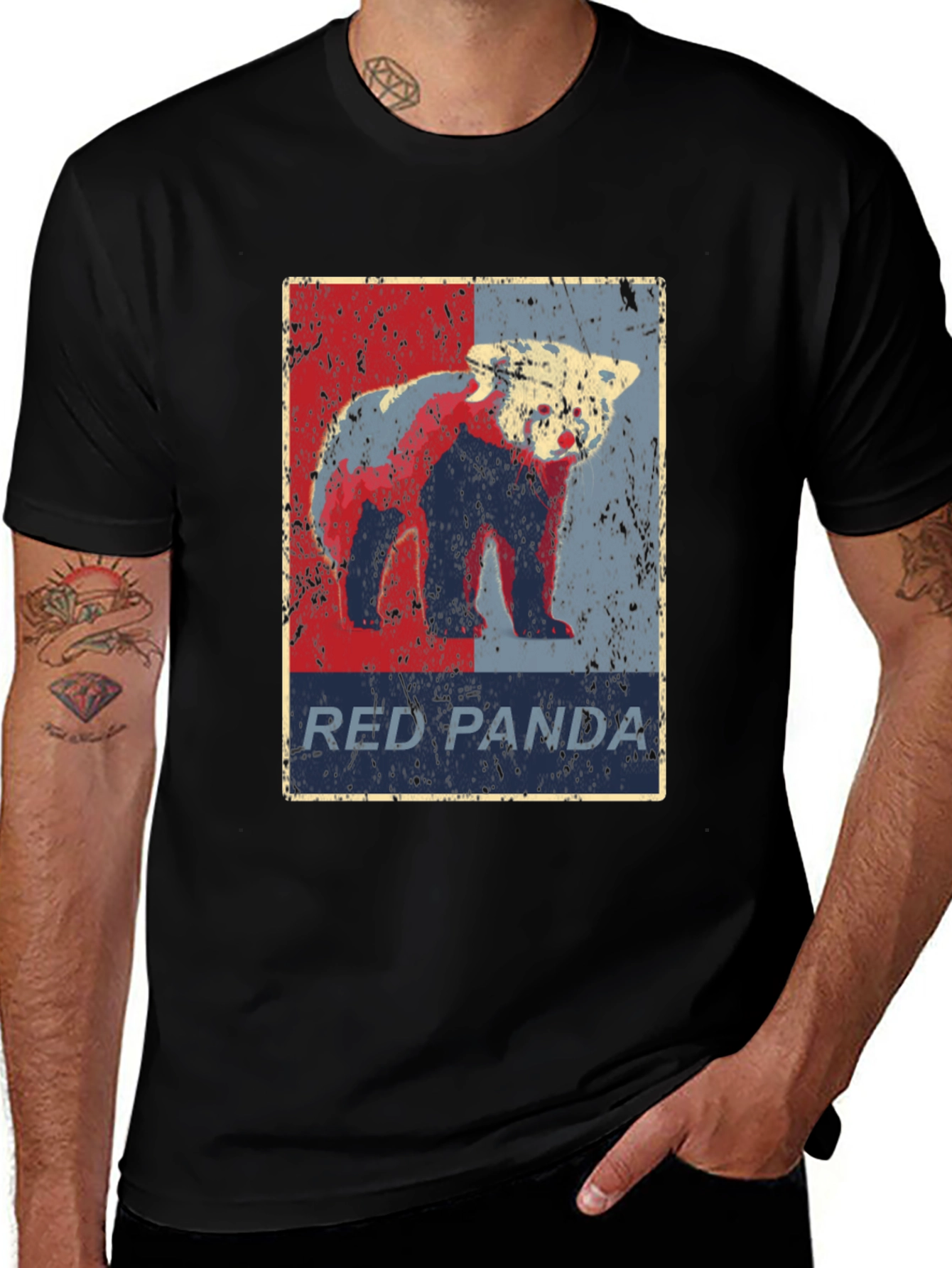 Variant 30 of Red Panda Graphic T-Shirt Vintage Style