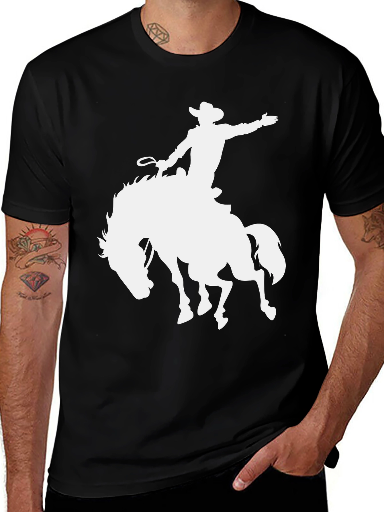 Cowboy Rodeo T-Shirt: Bucking Bronco Graphic Tee