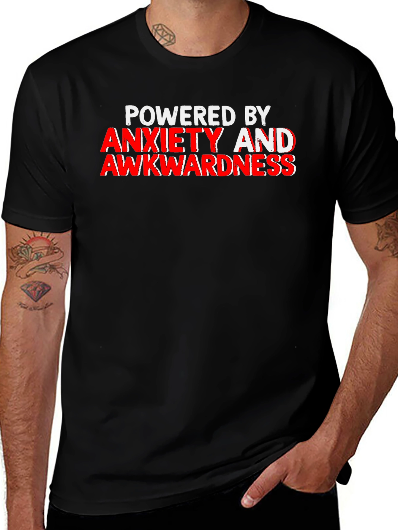 Variant 13 of Anxiety & Awkwardness T-Shirt - Funny Slogan Tee