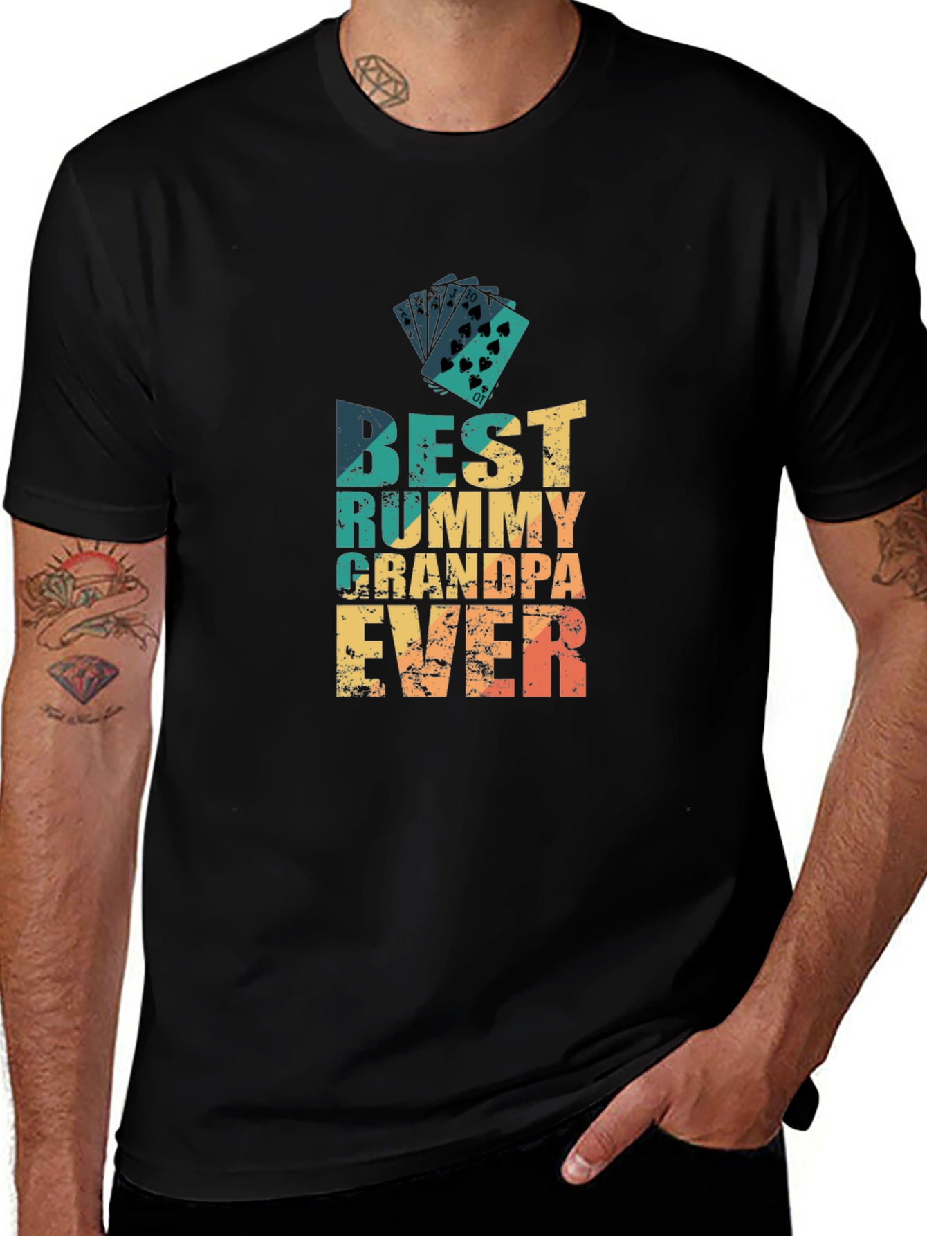 Variant 24 of Best Rummy Grandpa Ever Graphic Tee