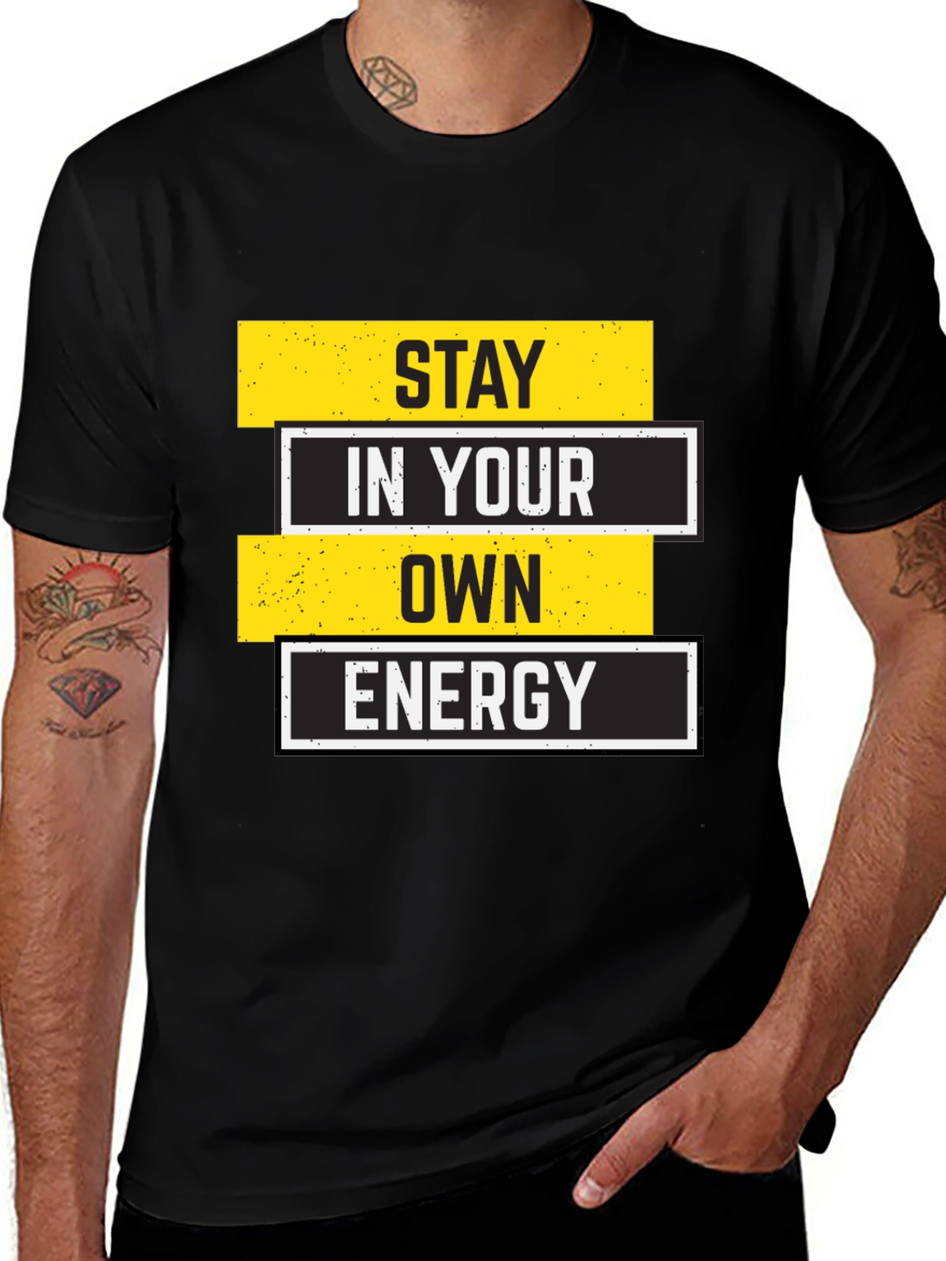Black Stay in Your Own Energy Graphic Tee main image