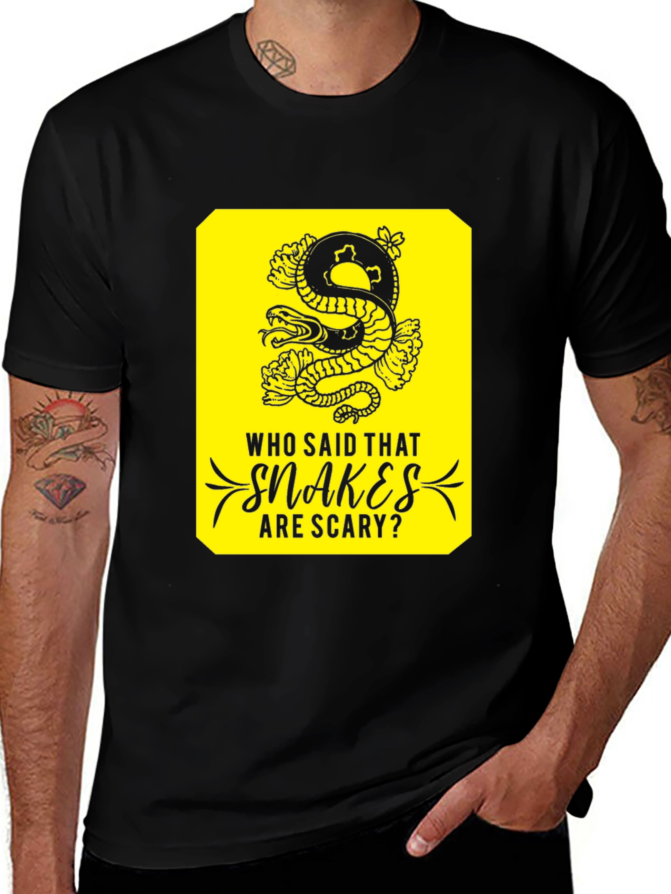 Snakes Are Scary T-Shirt -  Unique Graphic Tee