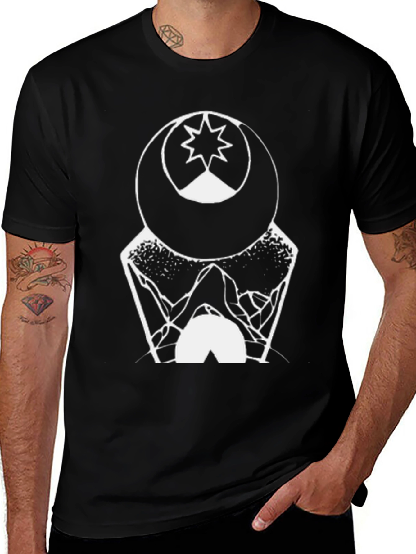 Variant 24 of Black Graphic Tee - Lunar Peak Design