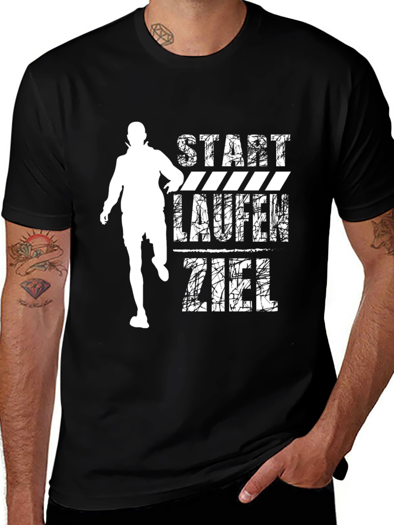 Variant 24 of Start Laufen Ziel Running T-Shirt