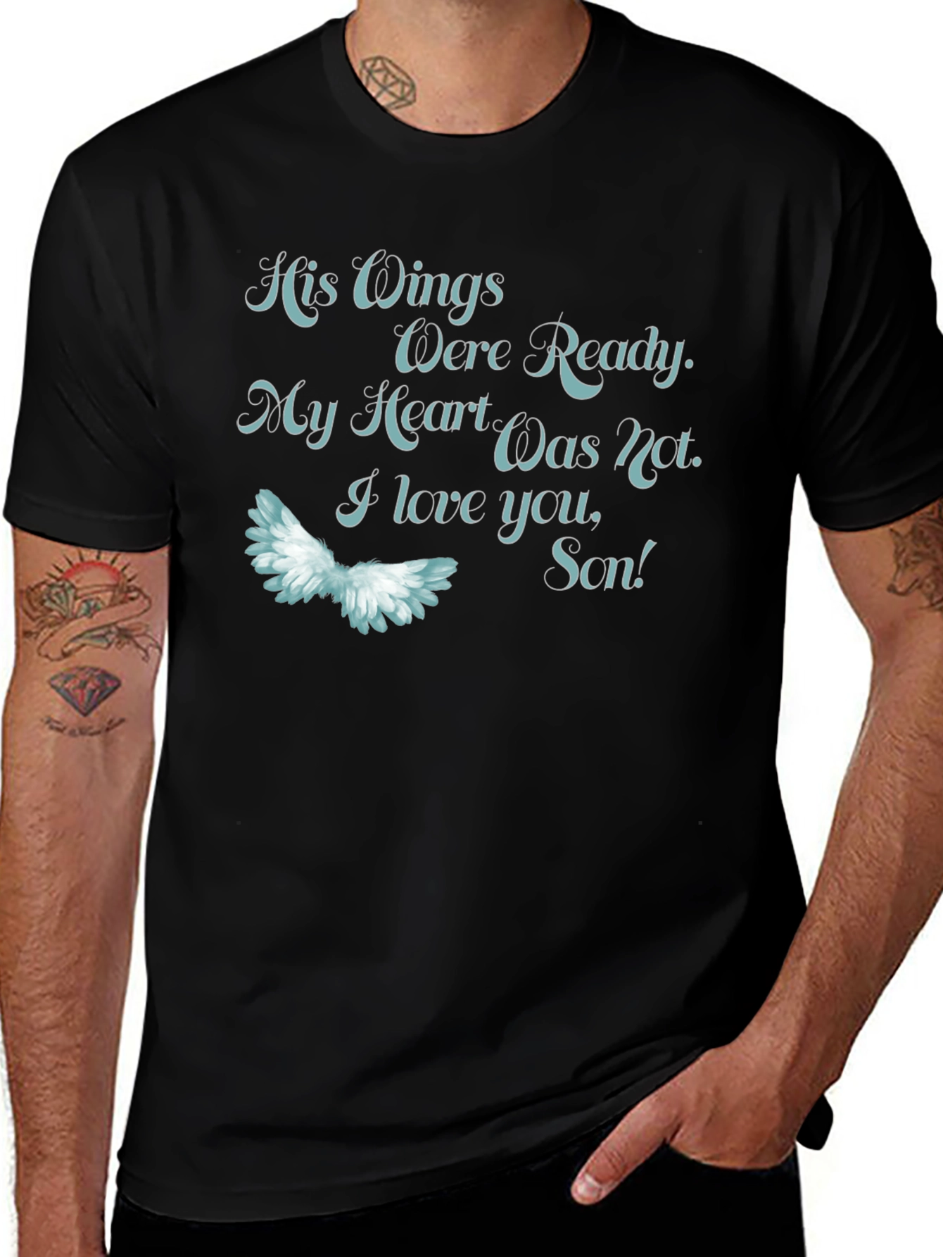 His Wings Were Ready Memorial T-Shirt