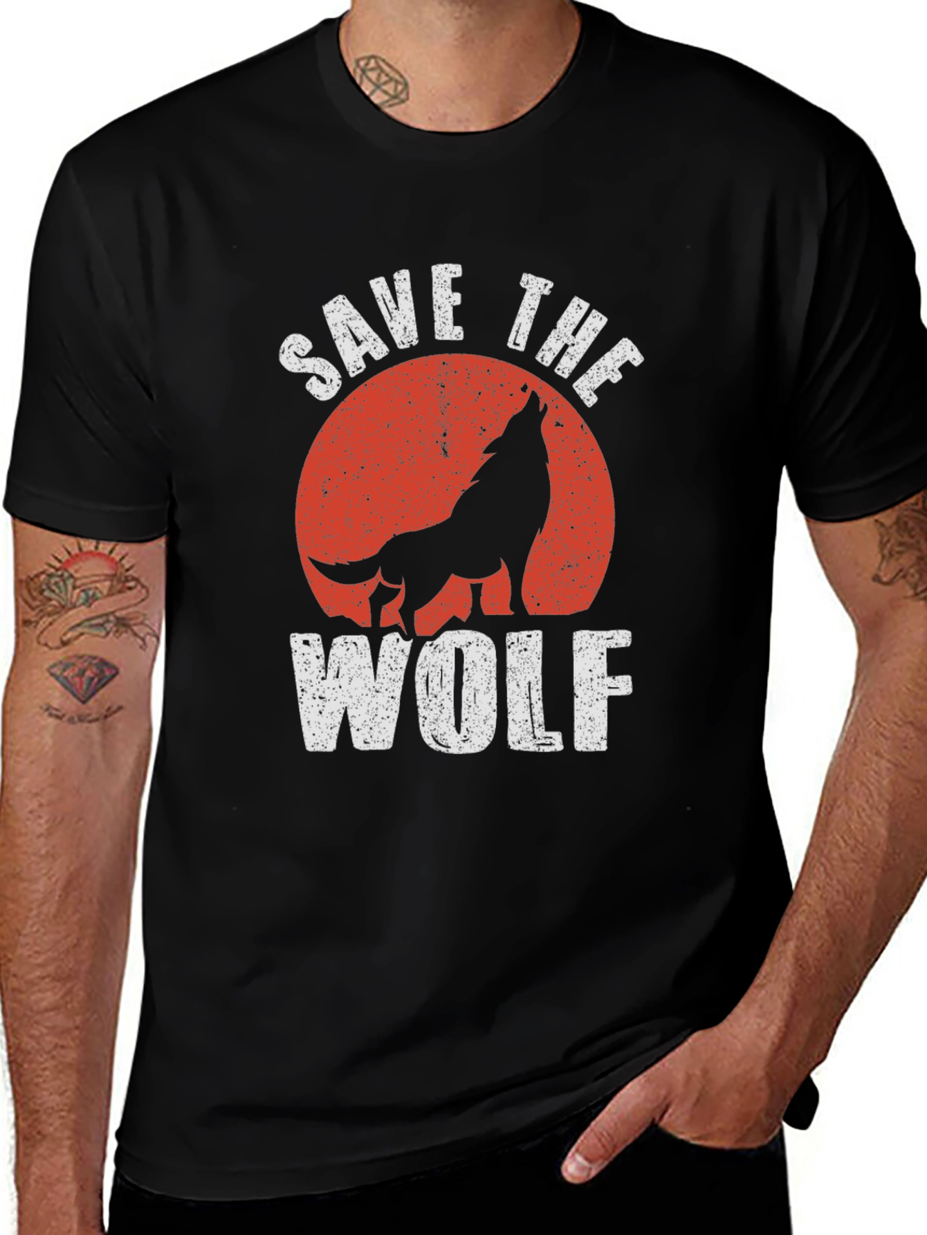 Variant 26 of Save the Wolf Graphic Tee