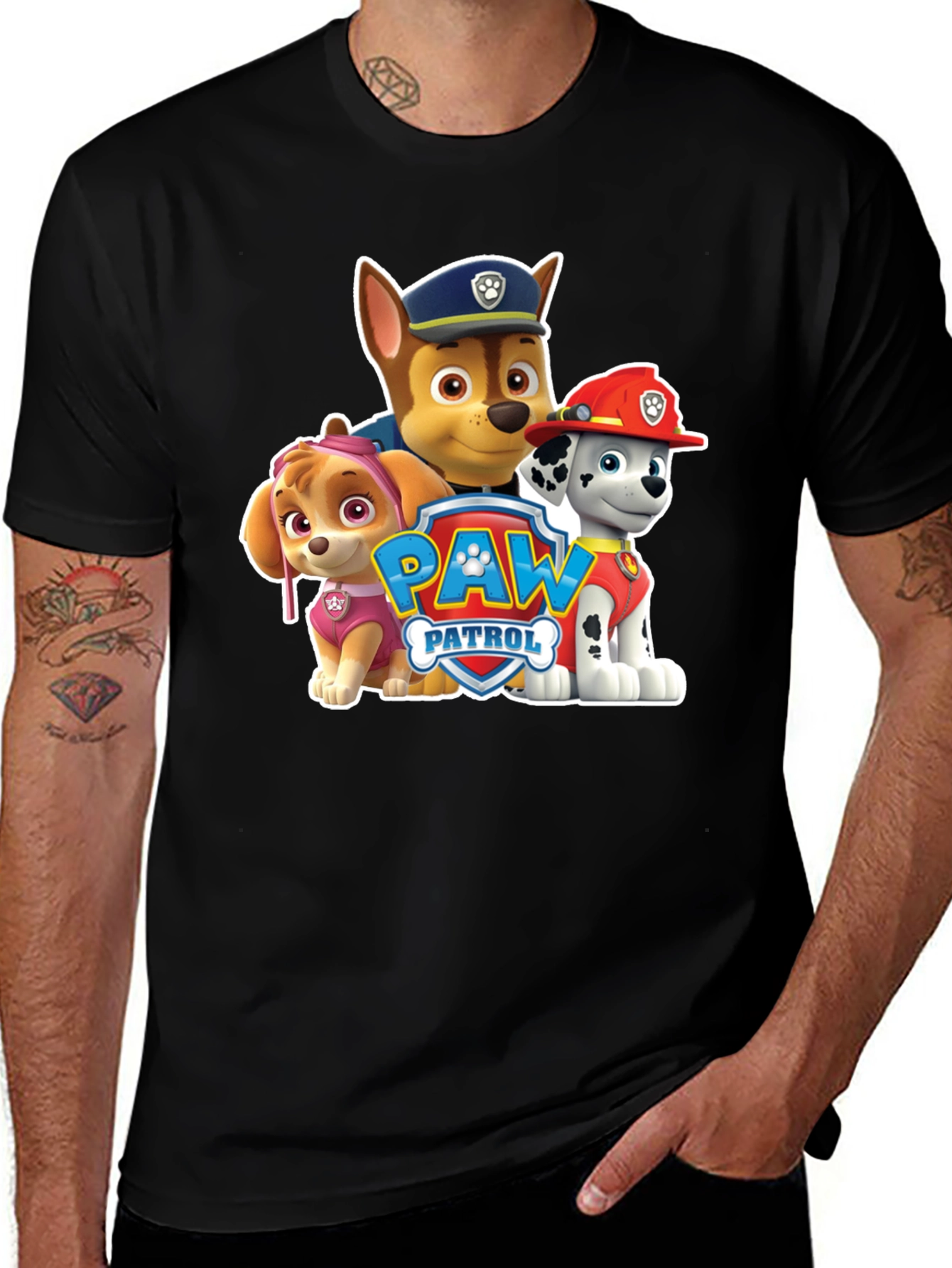 Paw Patrol Crew Black T-Shirt
