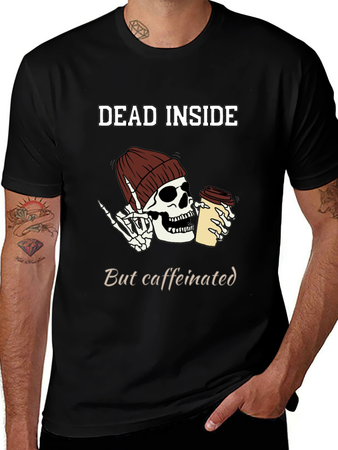 Variant 4 of Dead Inside But Caffeinated T-Shirt