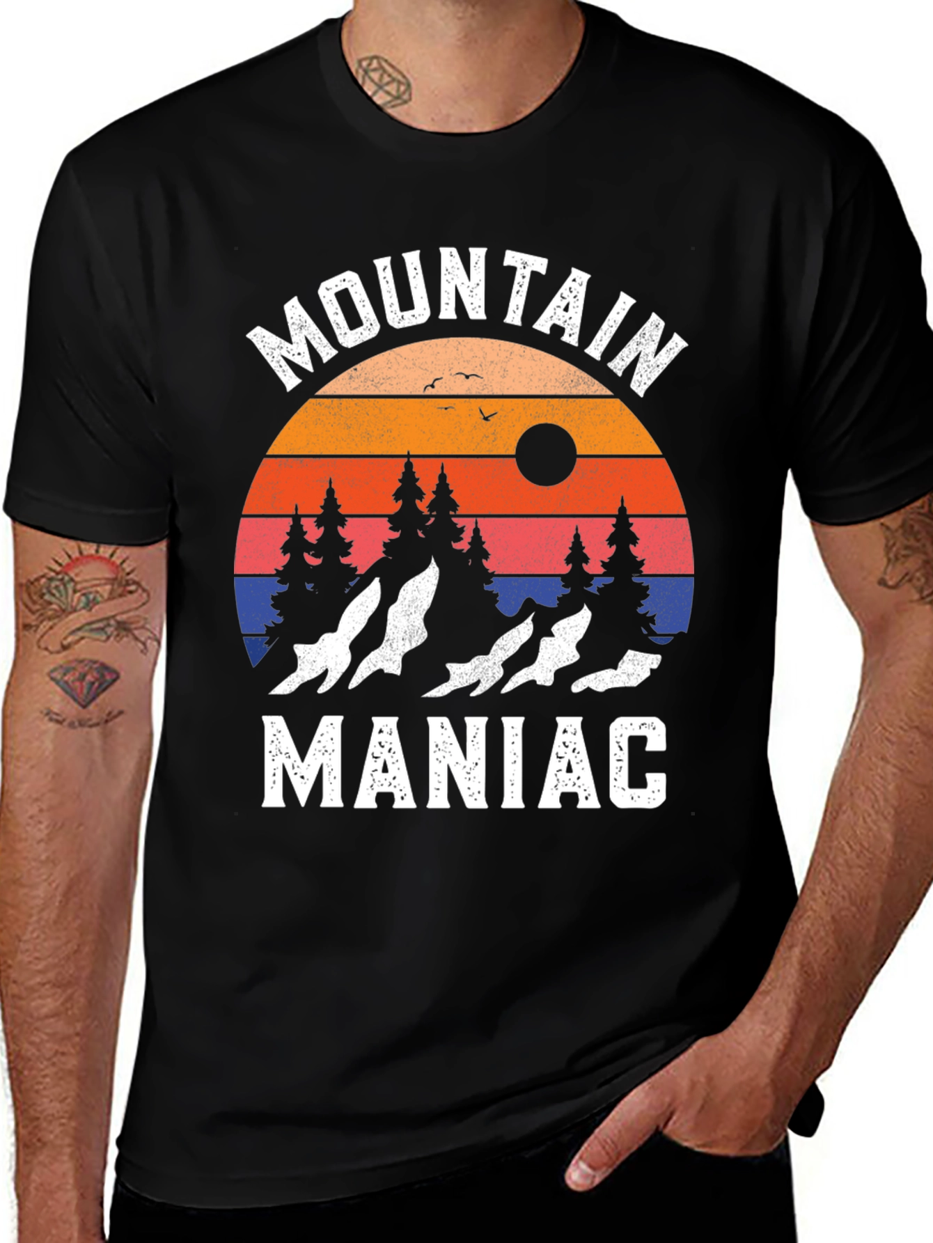 Variant 15 of Mountain Maniac Black Graphic Tee