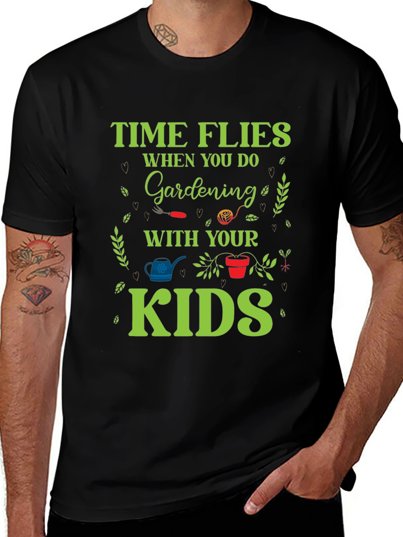 Variant 22 of Time Flies Gardening T-Shirt - Garden With Your Kids!