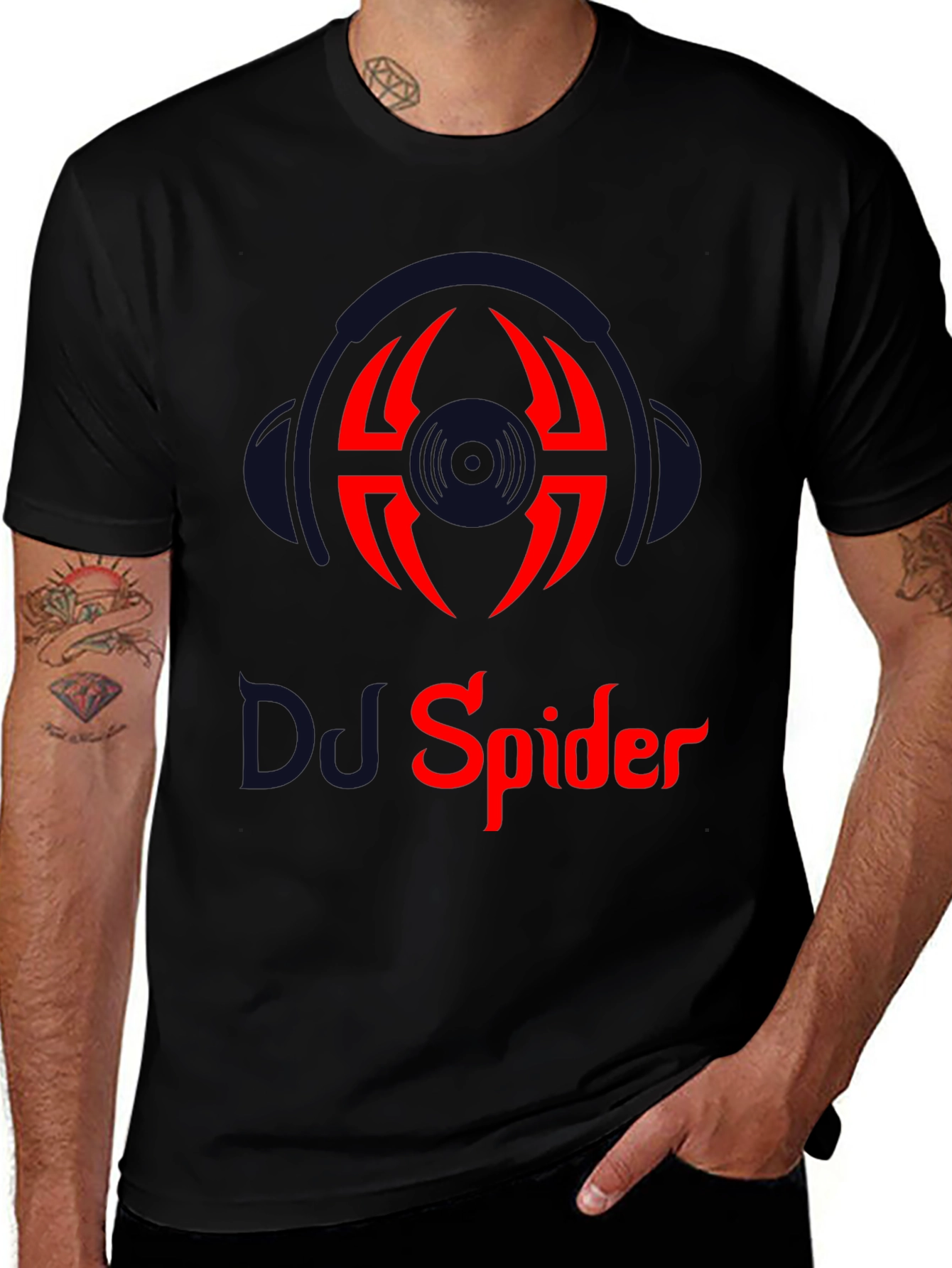 DJ Spider Graphic T-Shirt - Music Lover's Tee