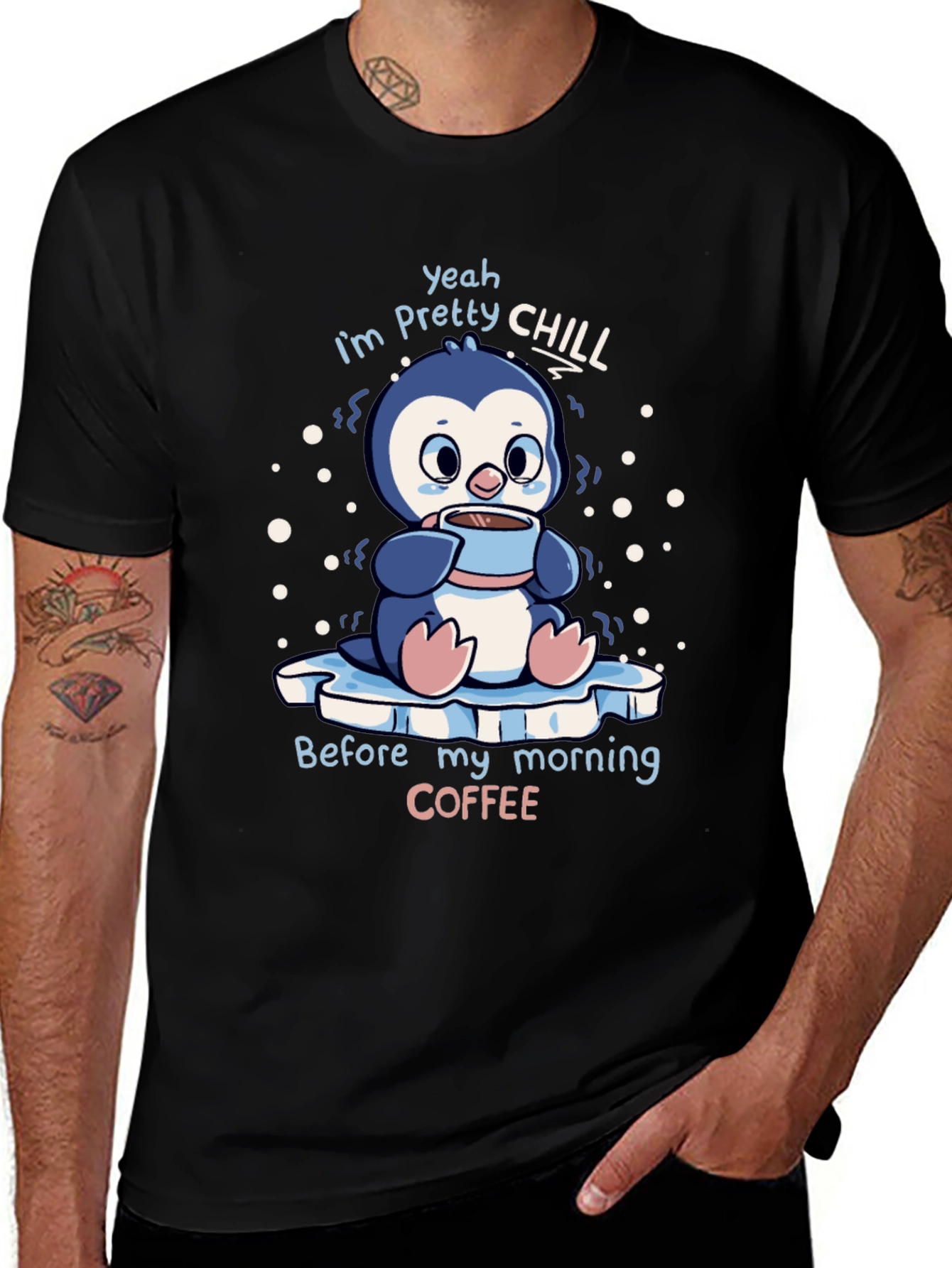 Variant 2 of Chill Penguin Coffee T-Shirt