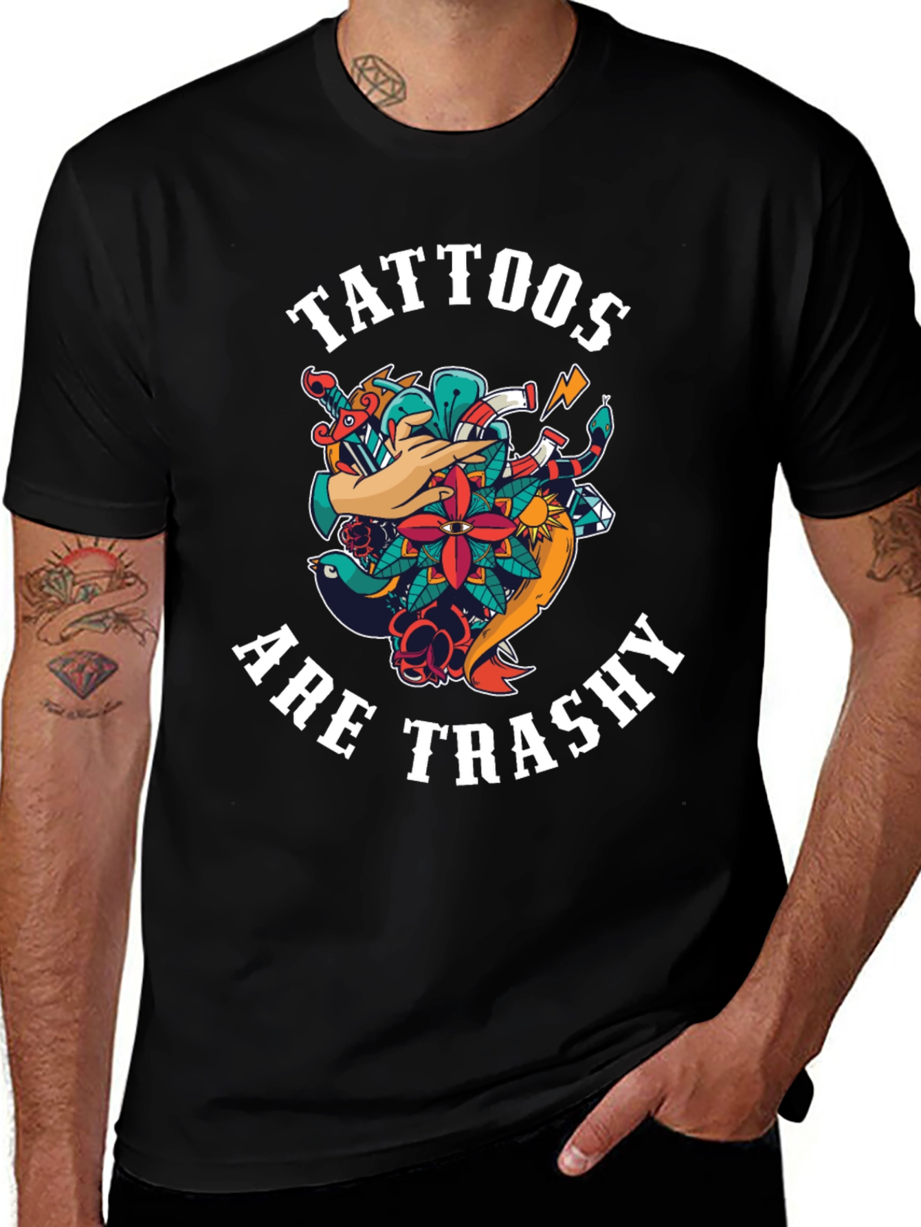Variant 12 of Tattoos Are Trashy Graphic T-Shirt