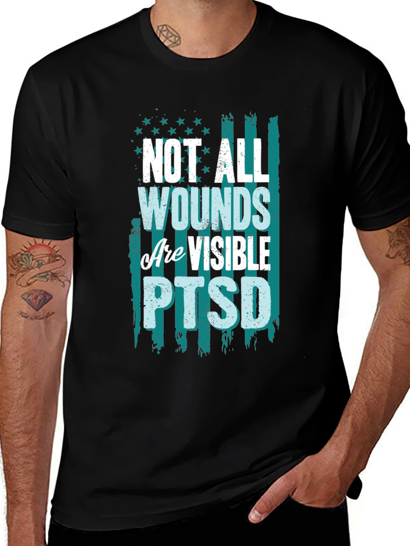 Not All Wounds Are Visible PTSD T-Shirt