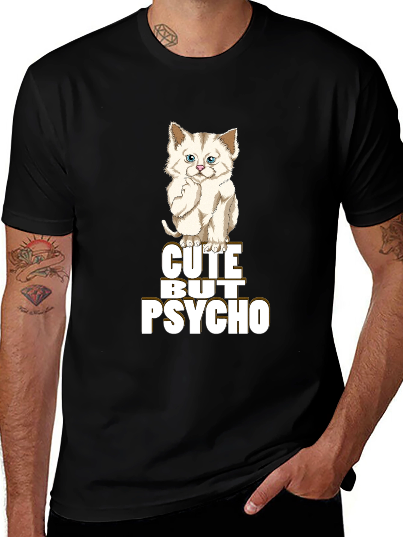 Cute But Psycho T-Shirt - Cat Lover Apparel
