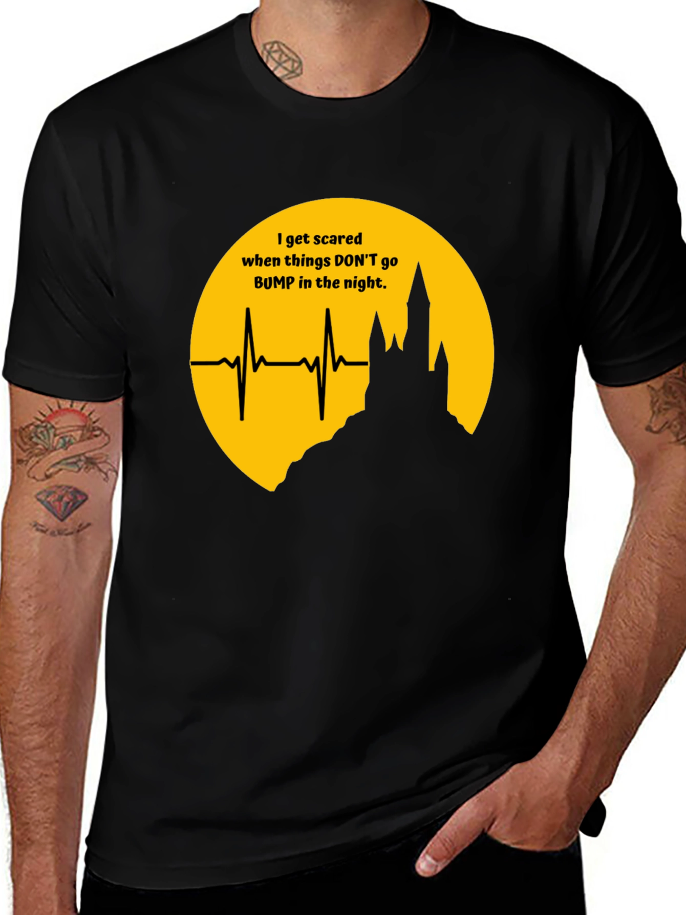 Variant 21 of Spooky Night T-Shirt: I Get Scared When Things Don't Go Bump