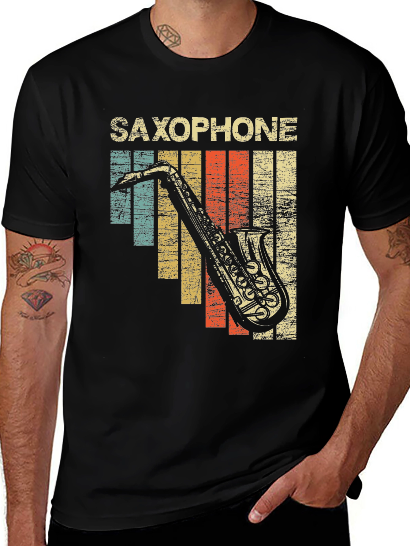 Variant 6 of Vintage Saxophone T-Shirt