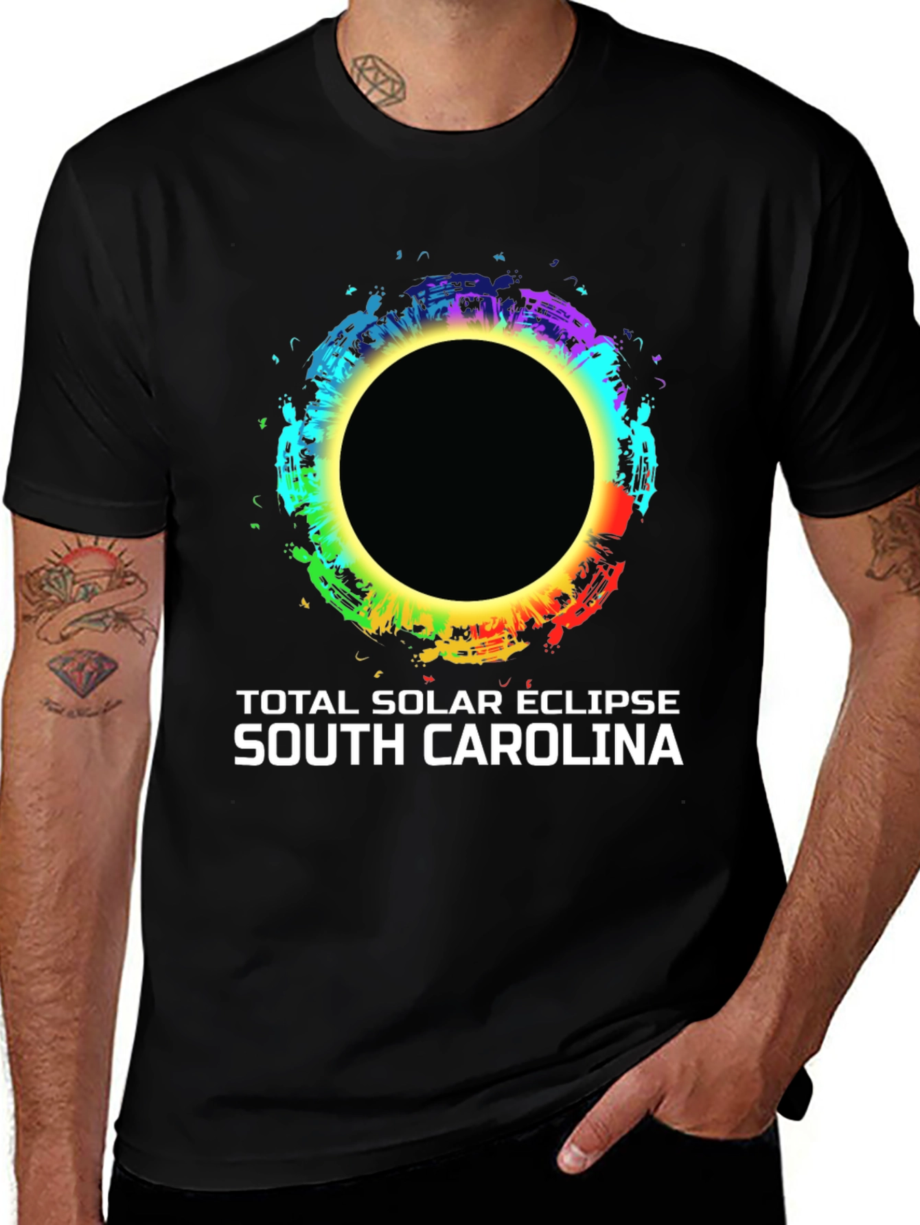 Variant 4 of Total Solar Eclipse South Carolina T-Shirt
