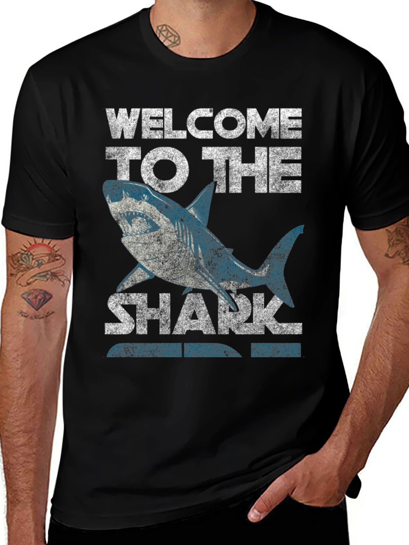 Variant 4 of Welcome to the Shark Graphic T-Shirt - Ocean Lover Tee