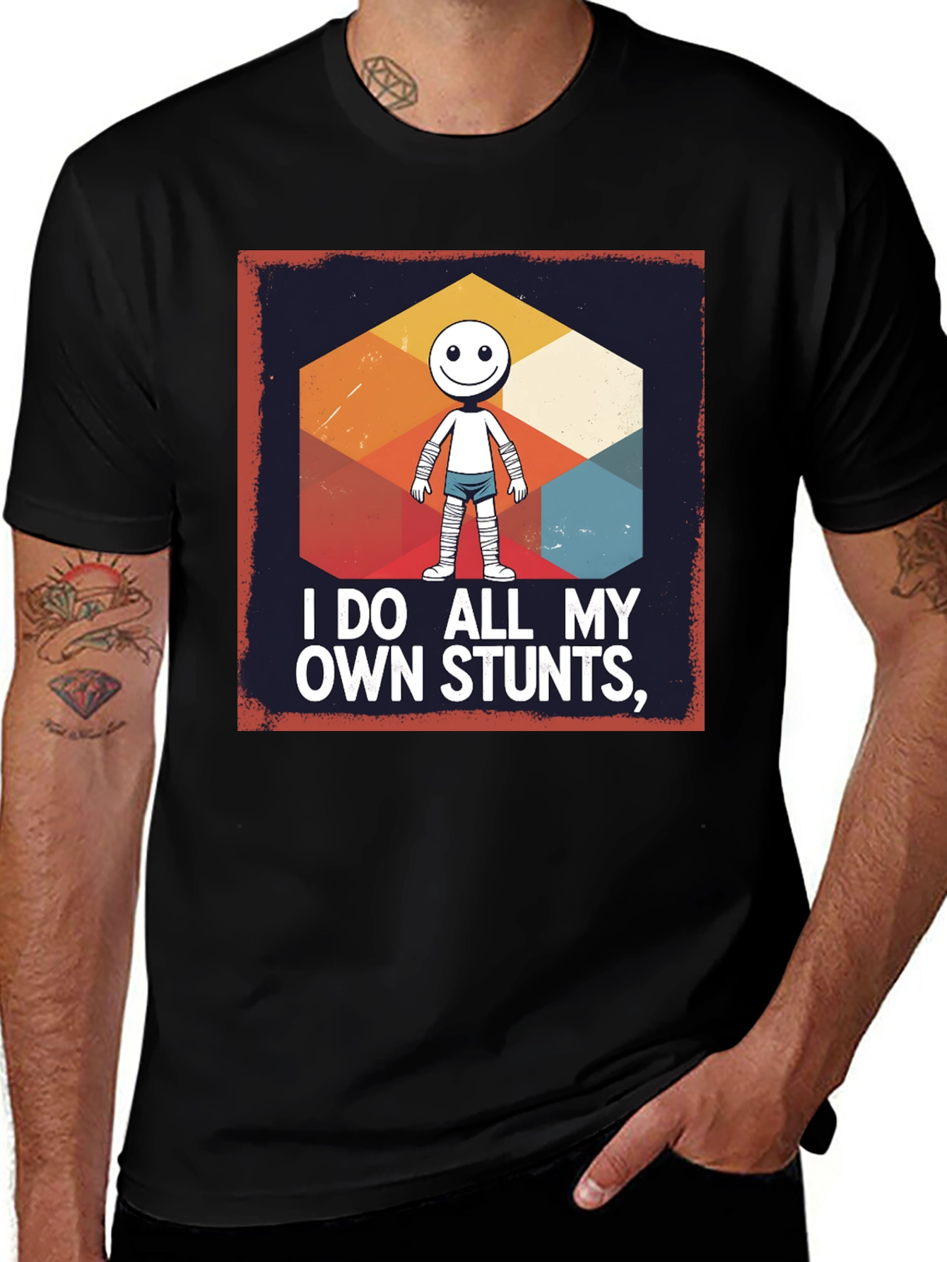 Variant 4 of I Do All My Own Stunts T-Shirt - Novelty Graphic Tee
