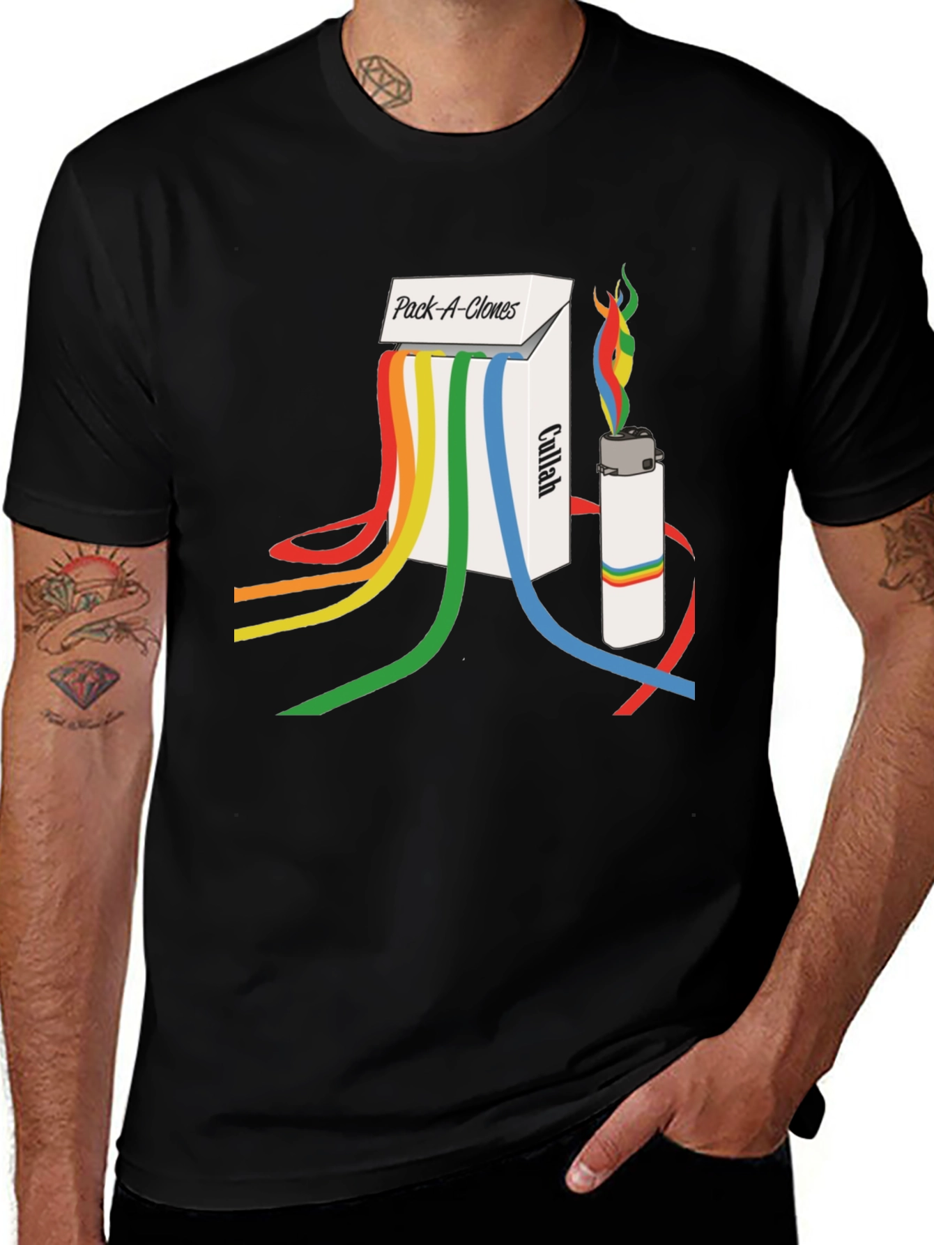 Variant 5 of Pack-A-Clones Graphic Tee - Colorful Lighter Design