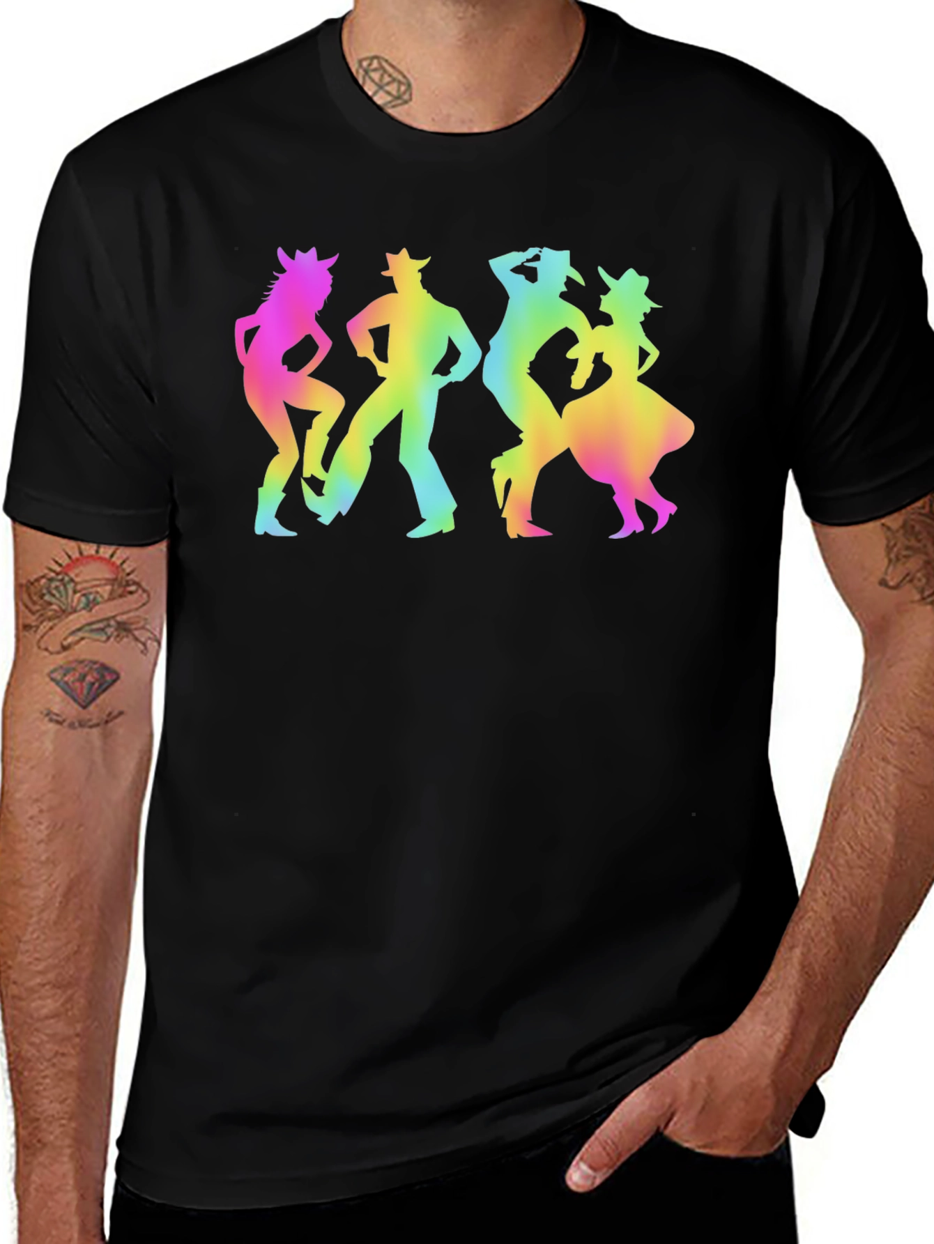 Variant 10 of Rainbow Dancing Cowboys T-Shirt