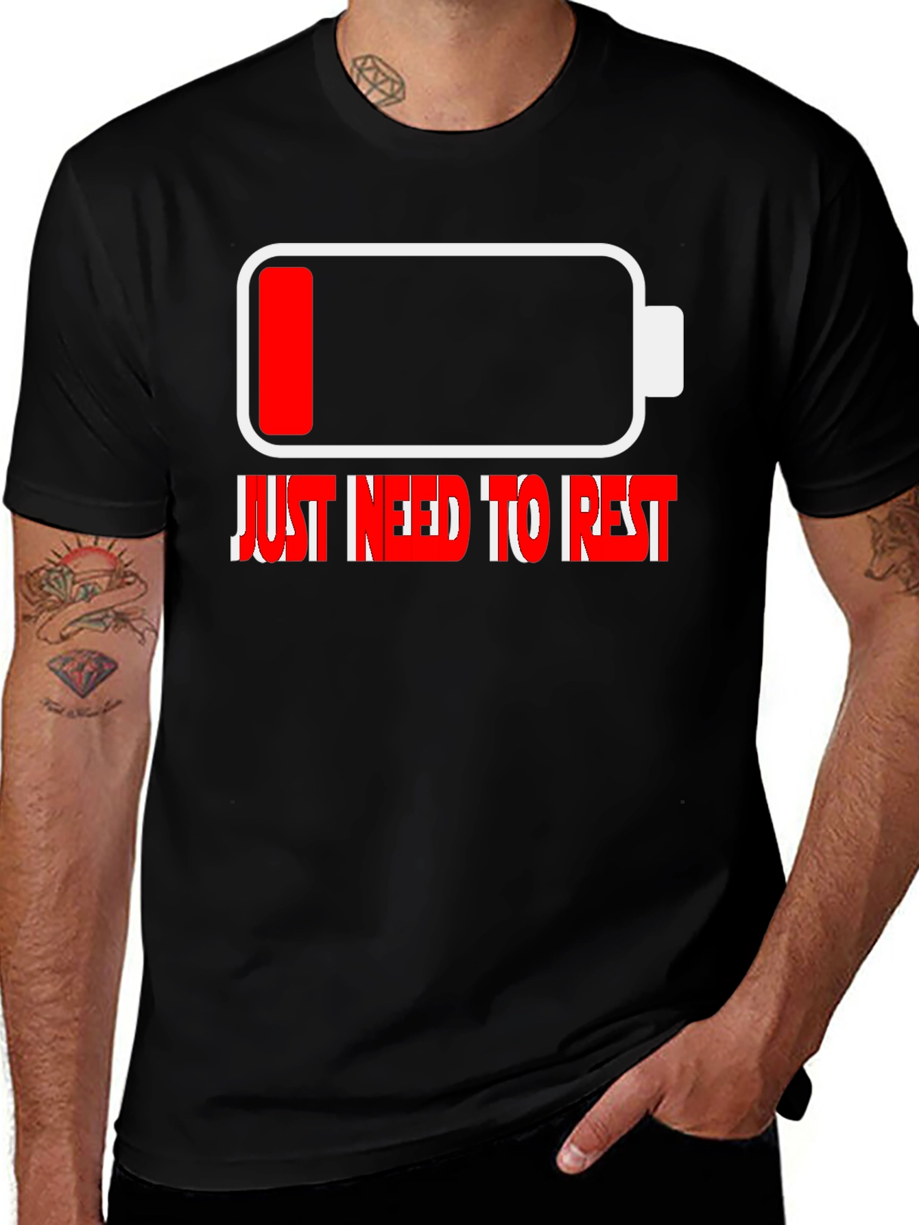 Variant 20 of Just Need to Rest Low Battery T-Shirt
