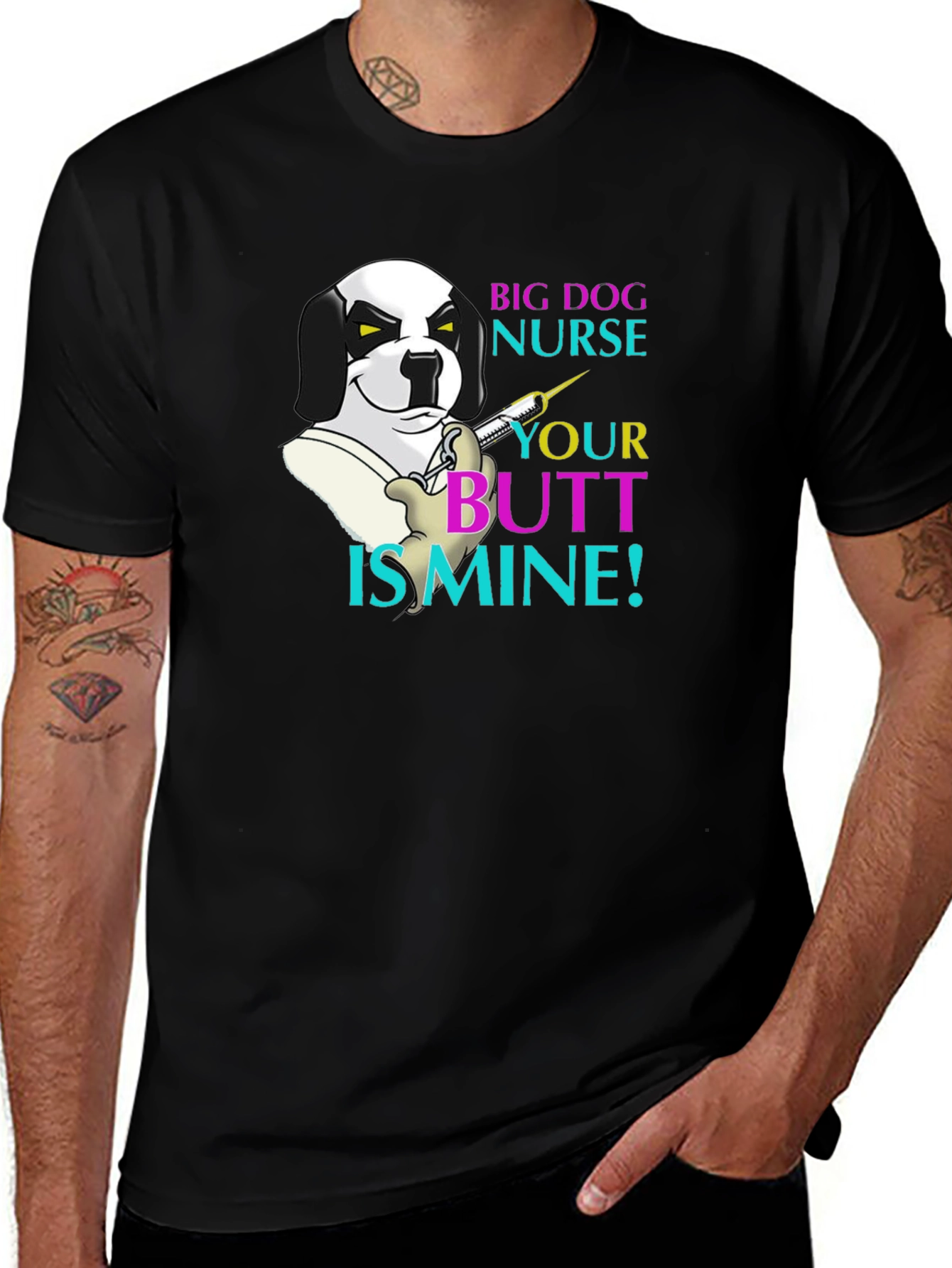 Variant 20 of Big Dog Nurse Funny Graphic T-Shirt