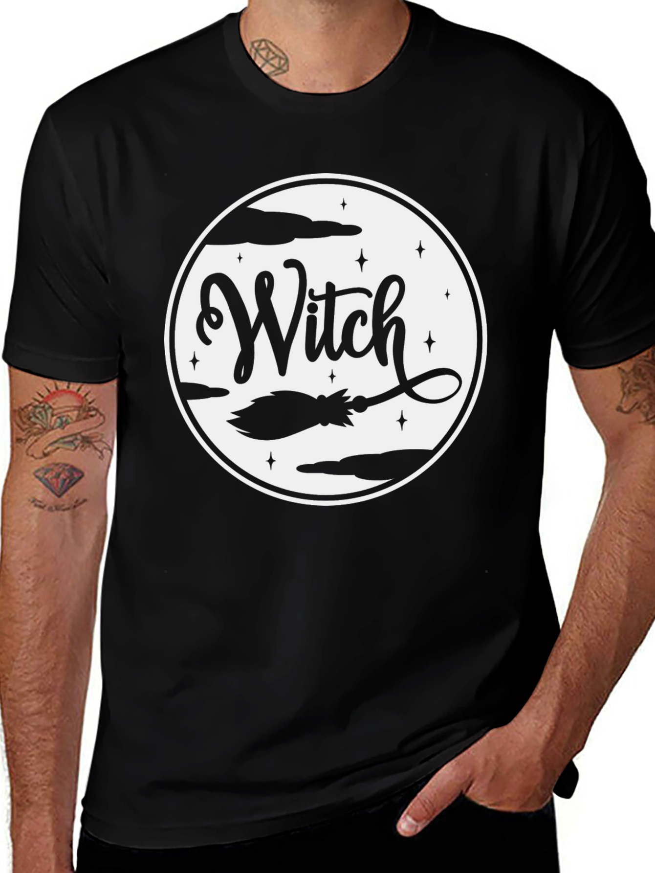 Variant 12 of Witch Broomstick Graphic T-Shirt