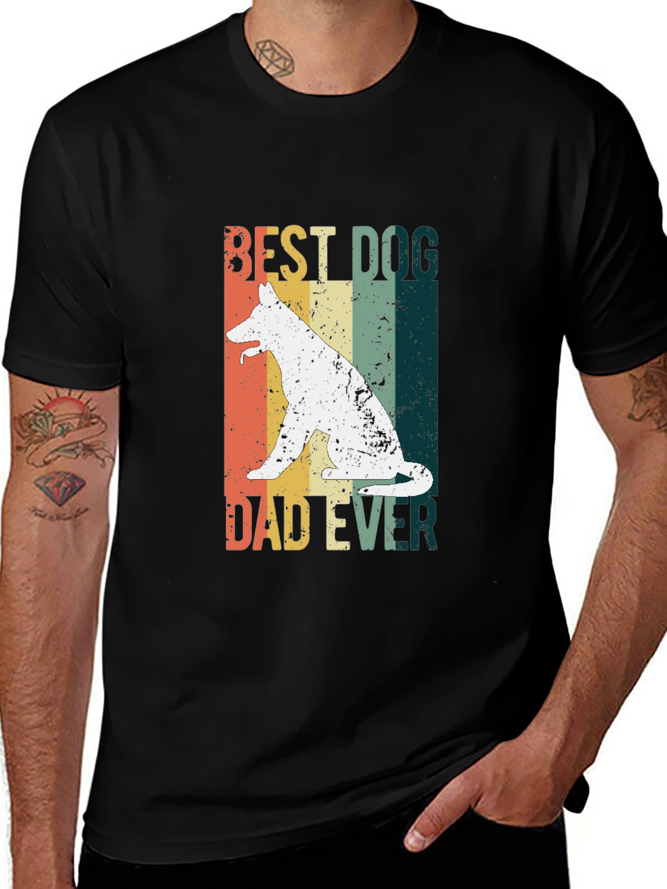 Variant 4 of Best Dog Dad Ever Vintage T-Shirt