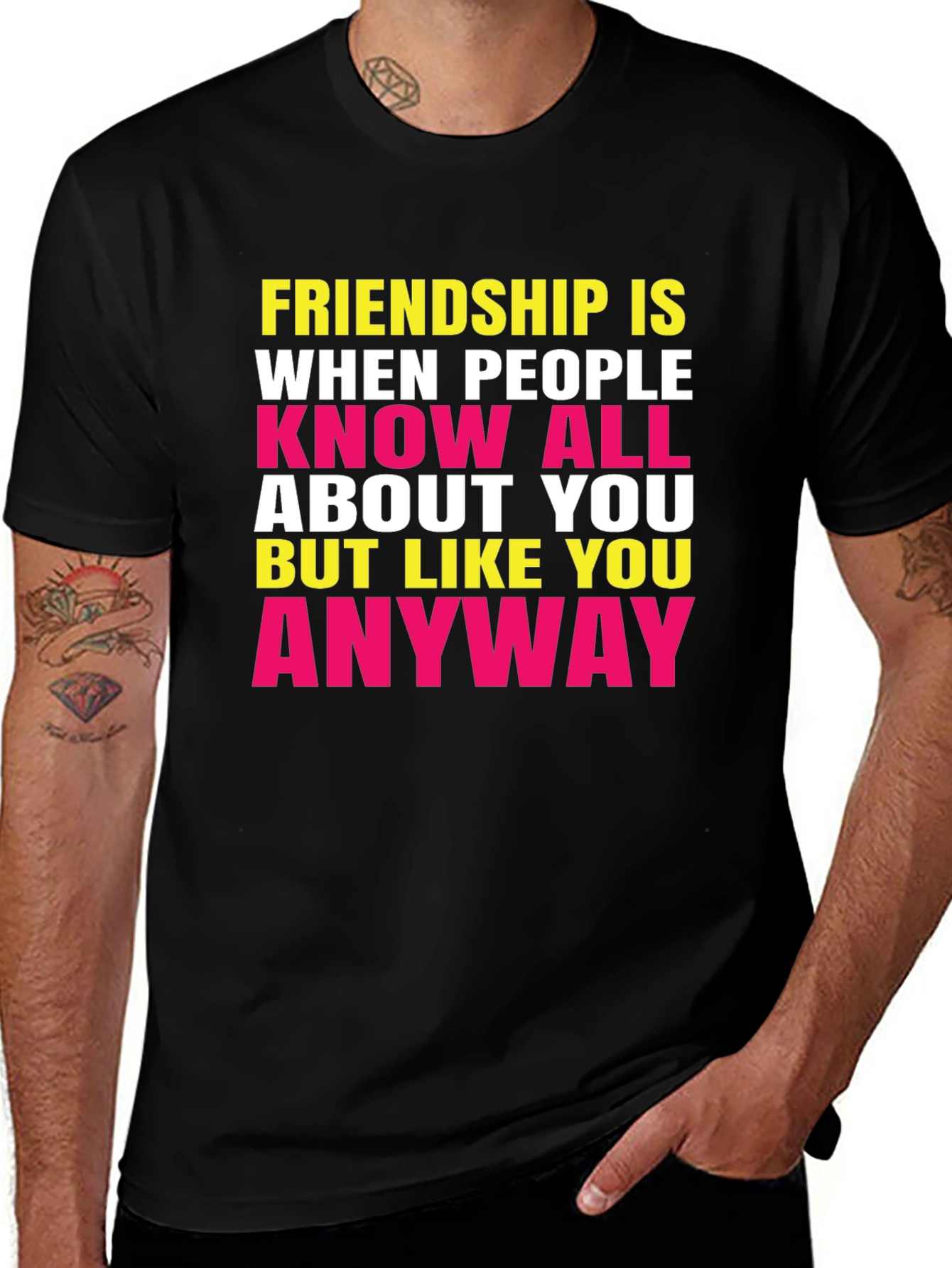 Variant 20 of Friendship Quote Graphic Tee - Know All About You