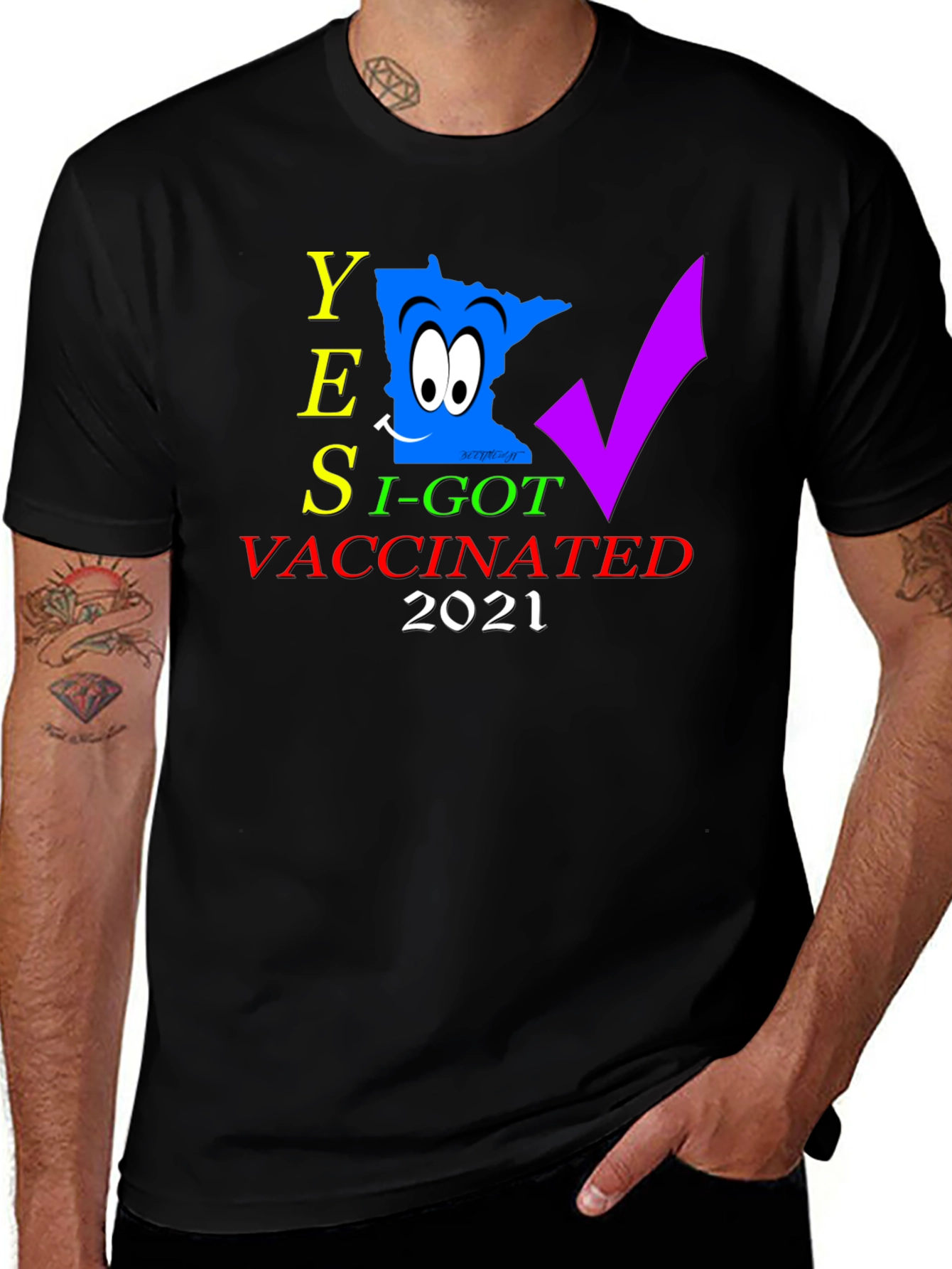 Variant 14 of Yes I Got Vaccinated 2021 Graphic Tee