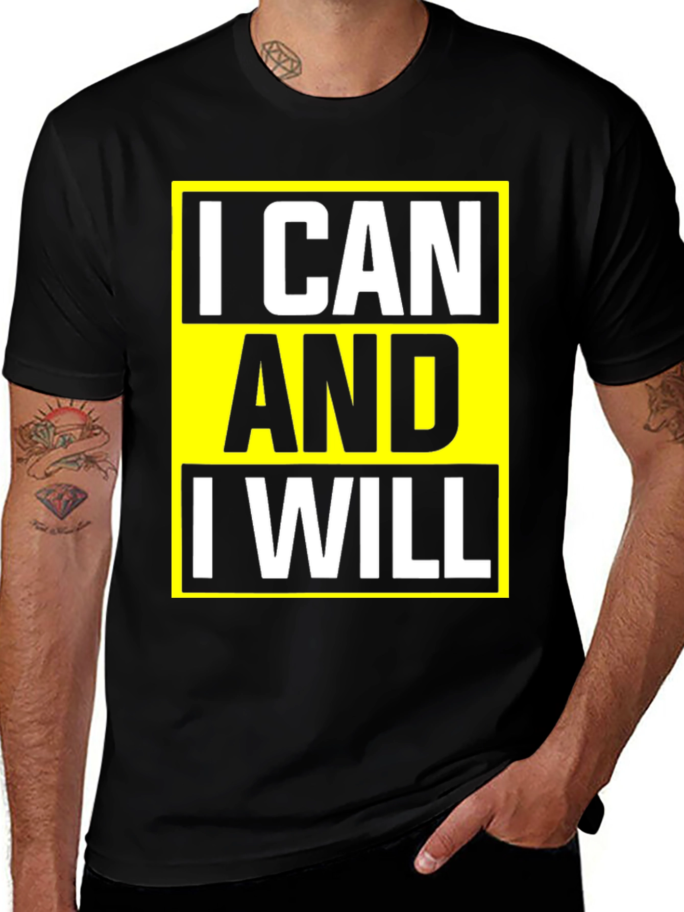 Variant 17 of I Can And I Will Graphic Tee - Motivation Shirt