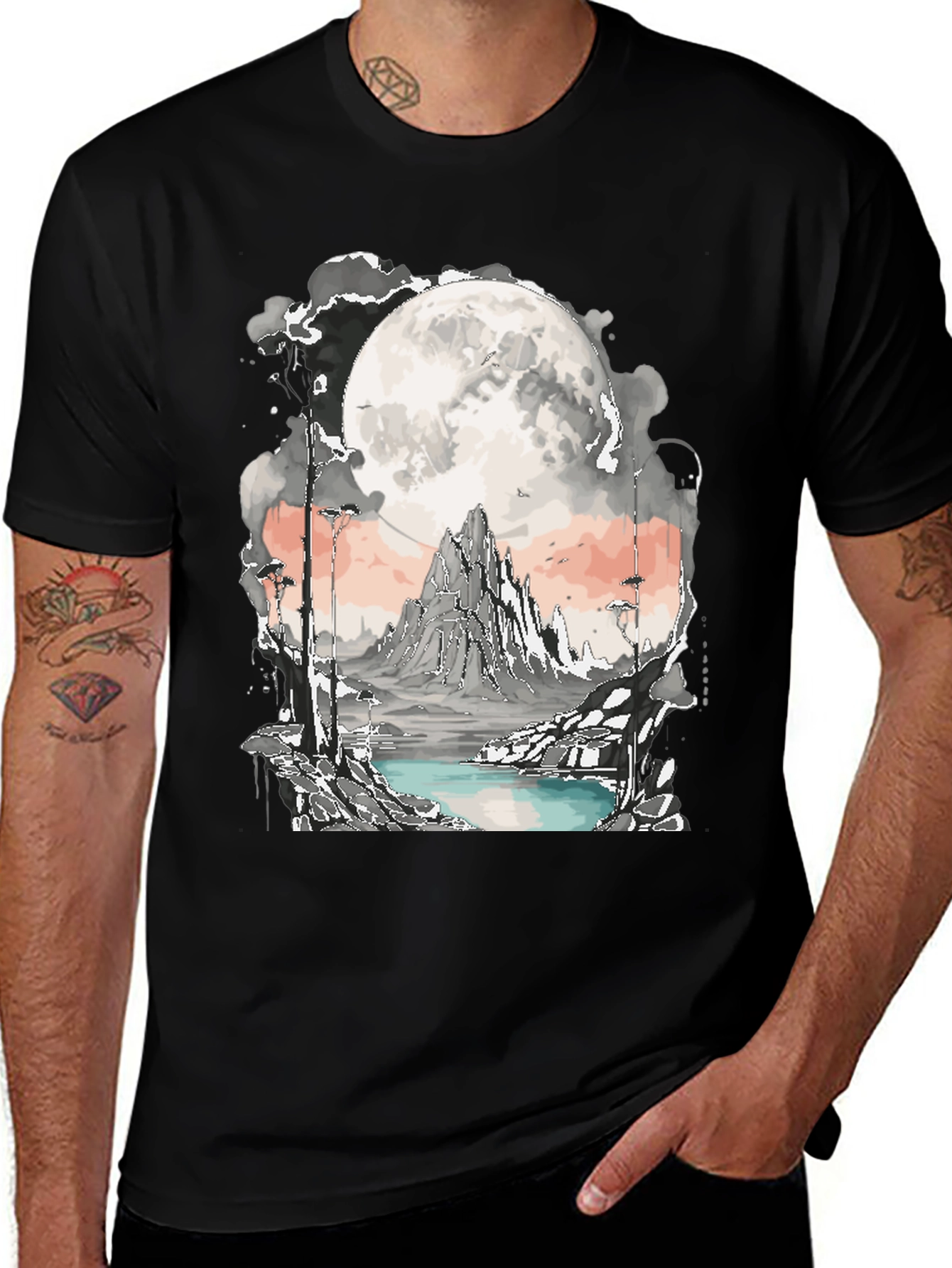 Fantasy Moonscape Graphic Tee