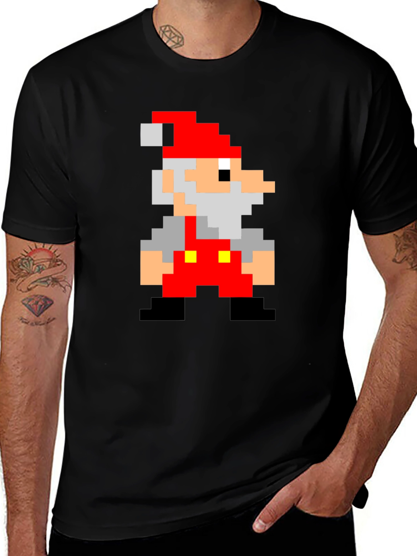 Variant 13 of Pixel Santa Graphic T-Shirt