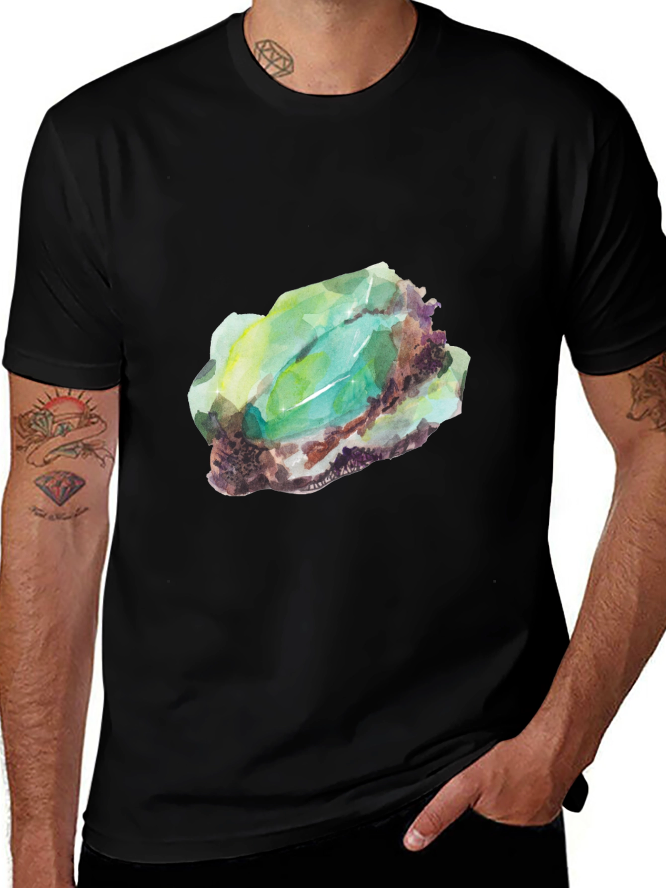 Variant 27 of Crystal Gemstone Graphic Tee - Trendy Mineral T-Shirt