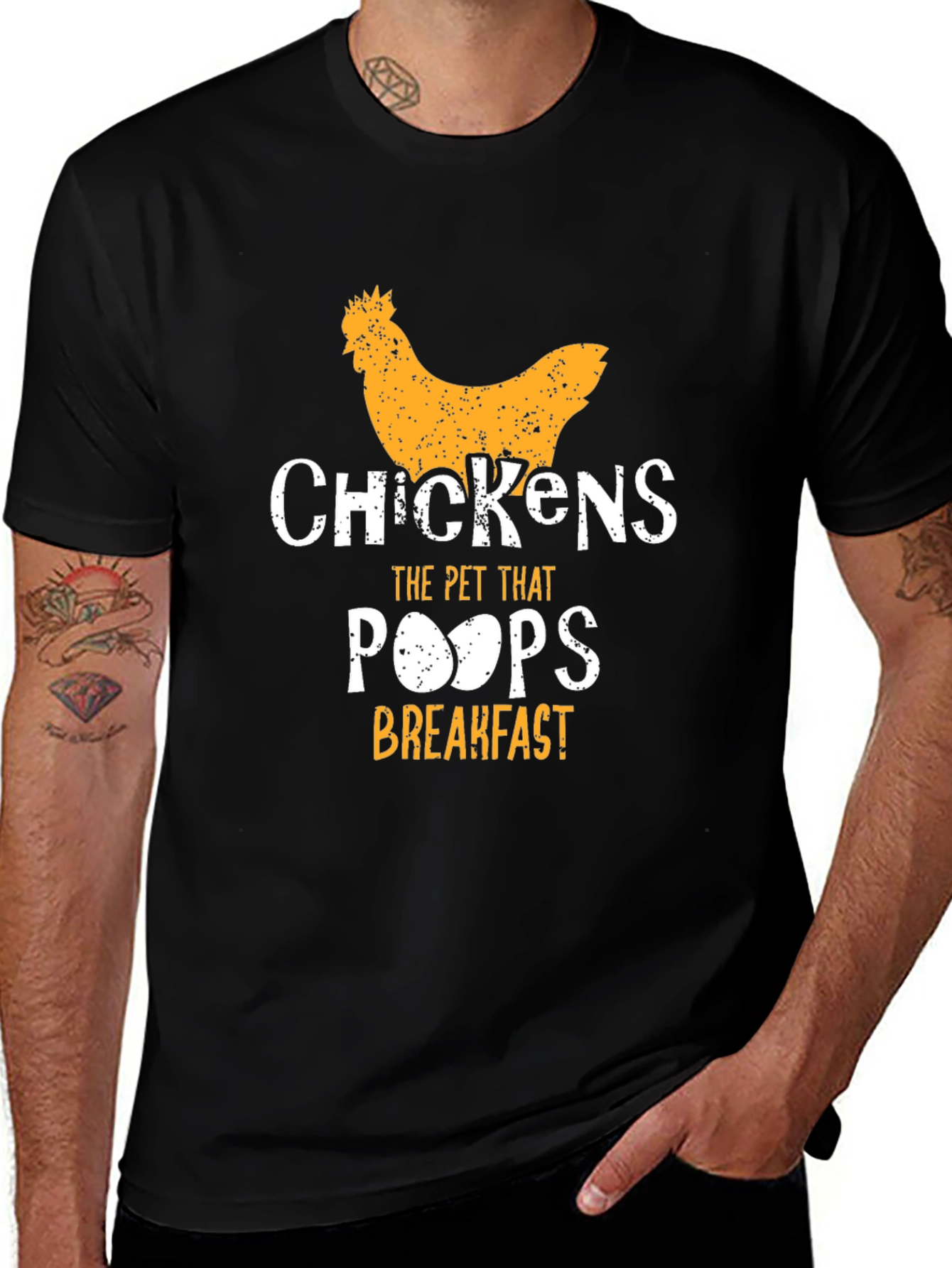Variant 15 of Chicken Poops Breakfast T-Shirt Funny Pet Tee