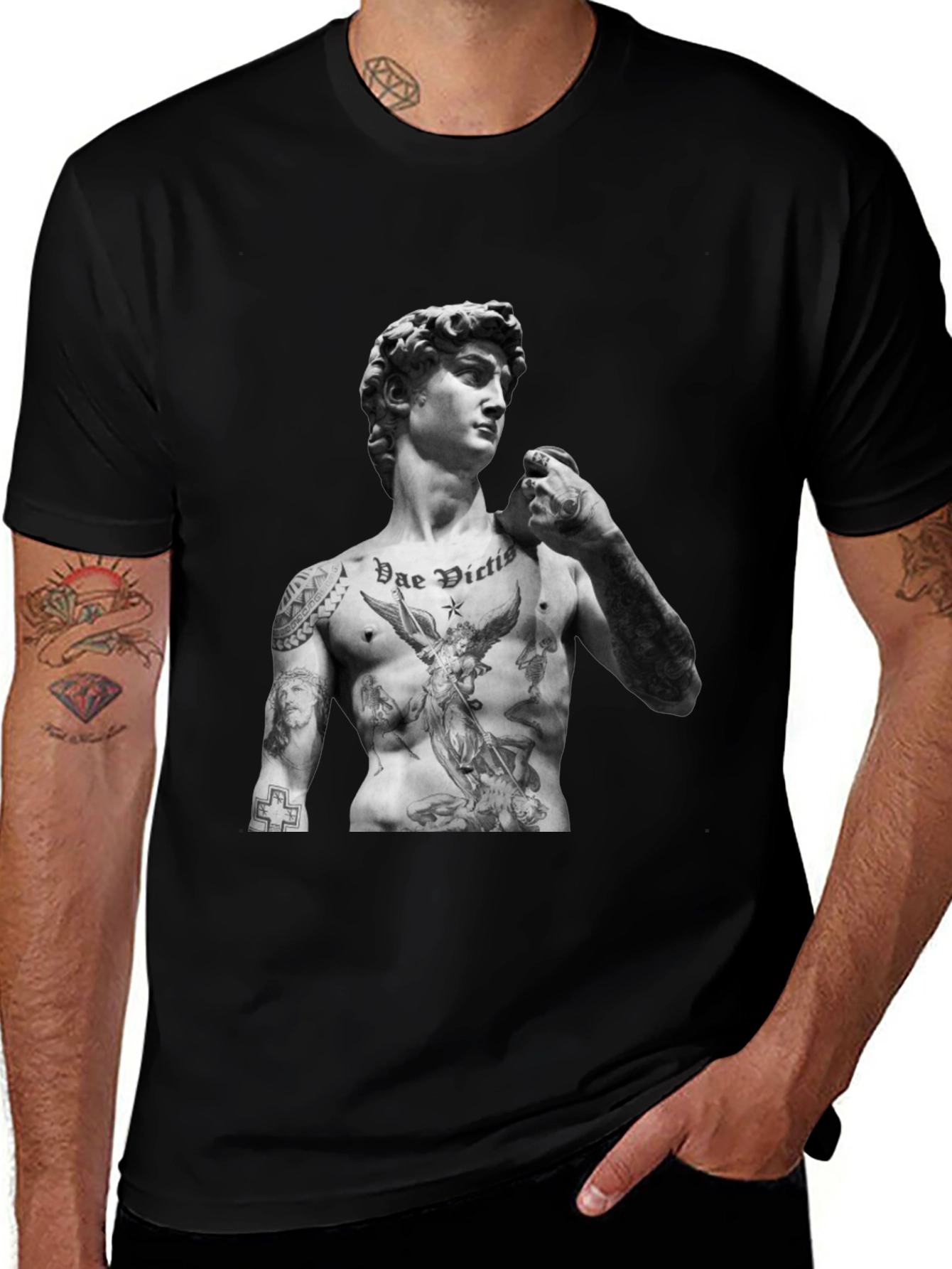 Variant 2 of Tattooed David Statue T-Shirt