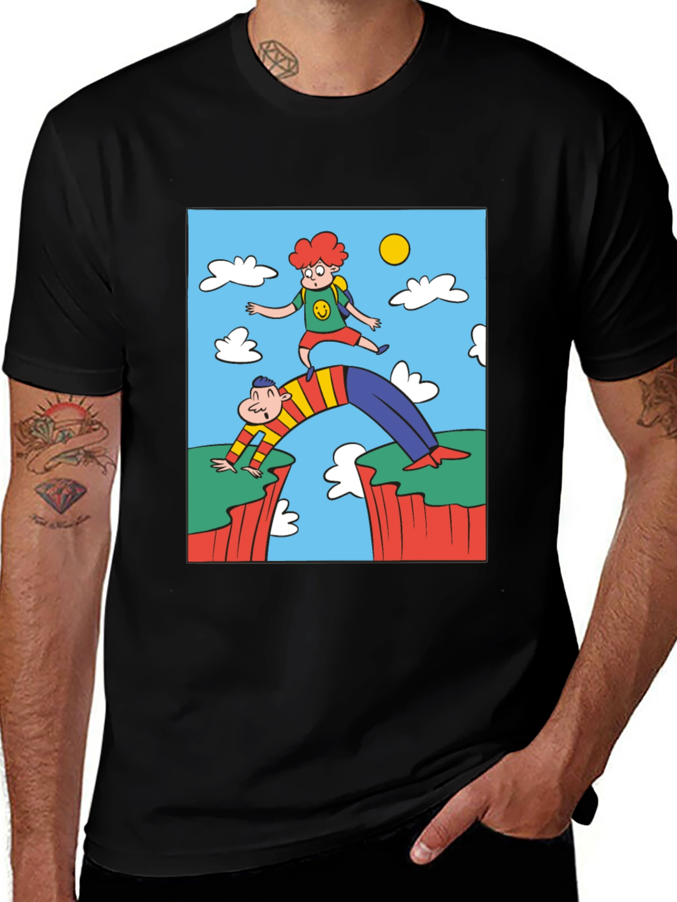 Variant 4 of Cartoon Graphic Tee - Bridge Builder T-Shirt