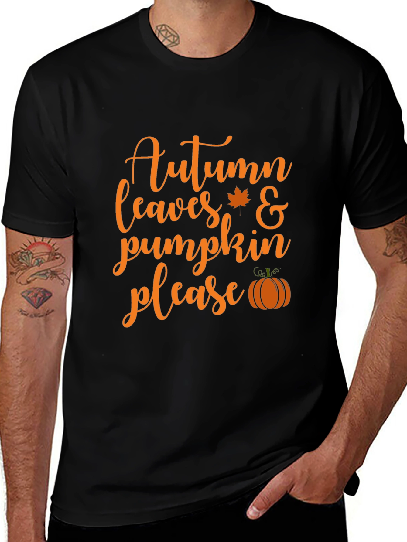Variant 27 of Autumn Leaves & Pumpkin Please Graphic Tee