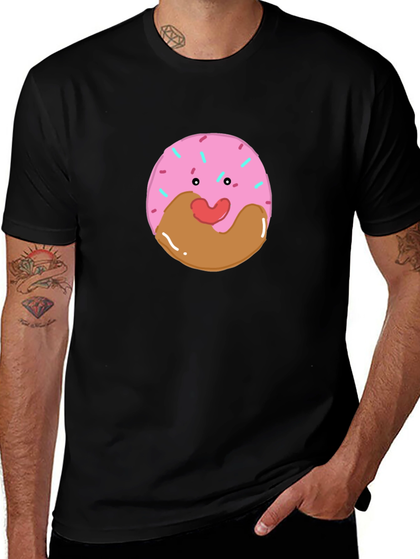 Variant 7 of Donut Face T-Shirt - Cute Kawaii Graphic Tee