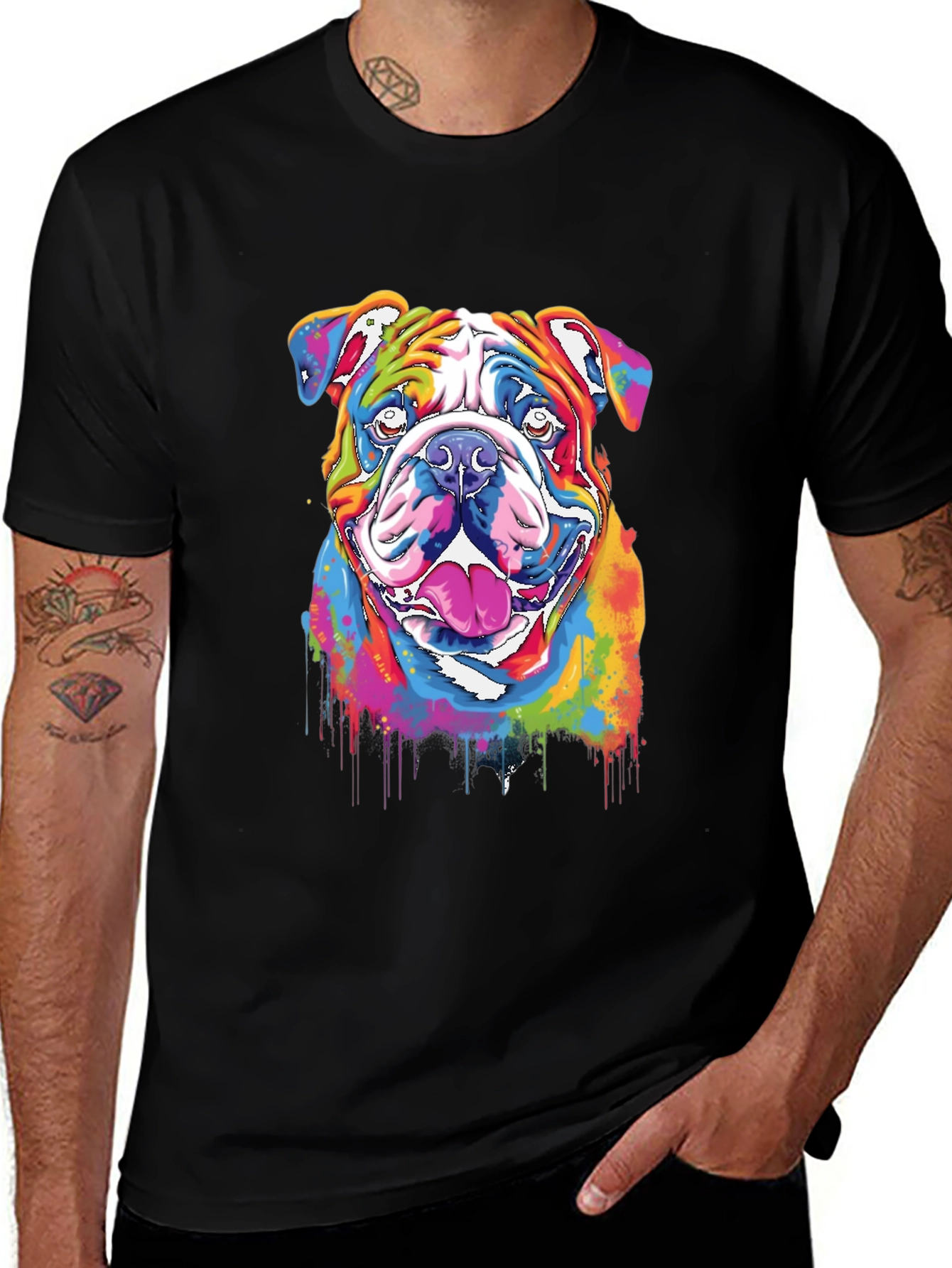 Rainbow Bulldog Graphic Tee