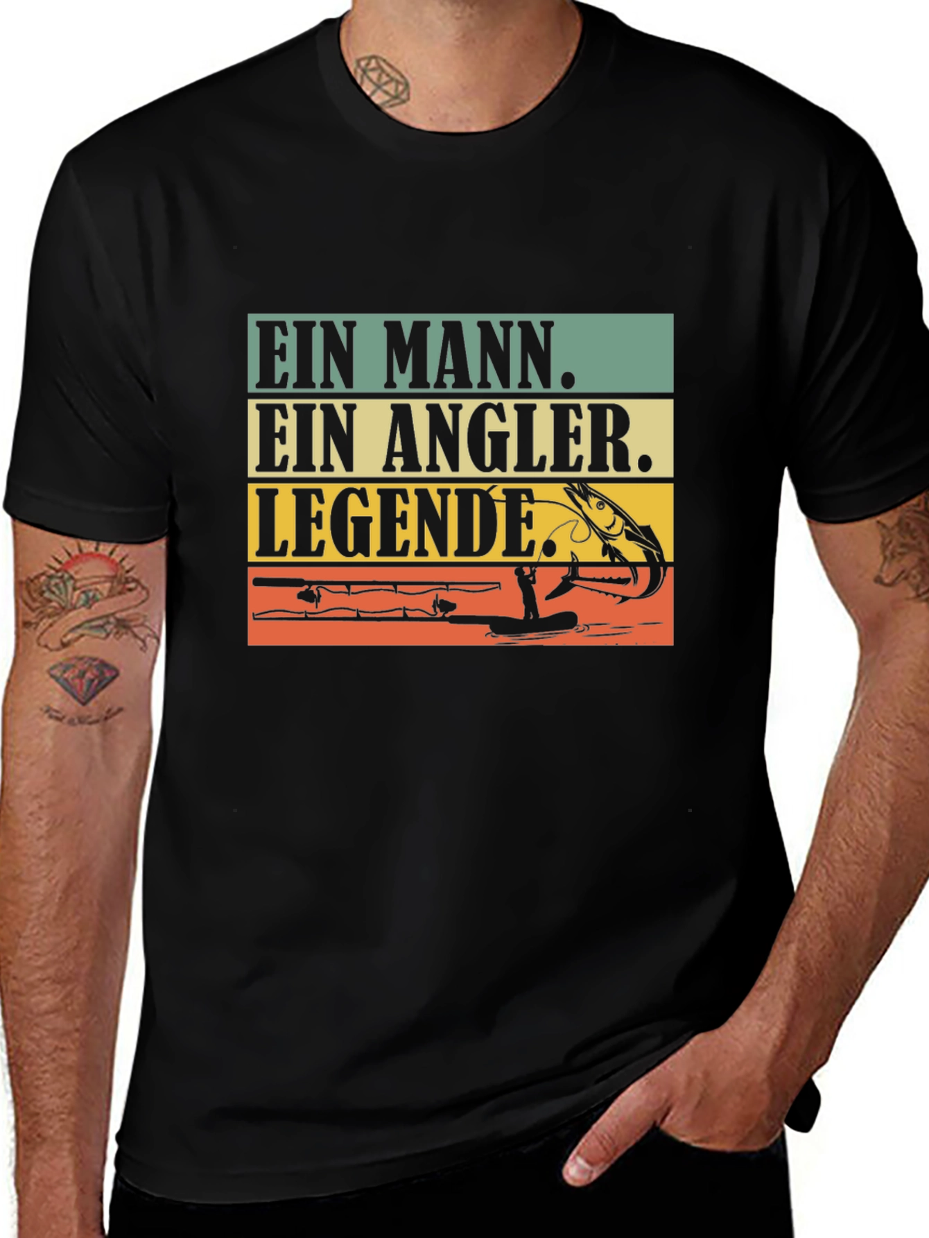 Variant 30 of Ein Mann Angler Legende Fishing T-Shirt