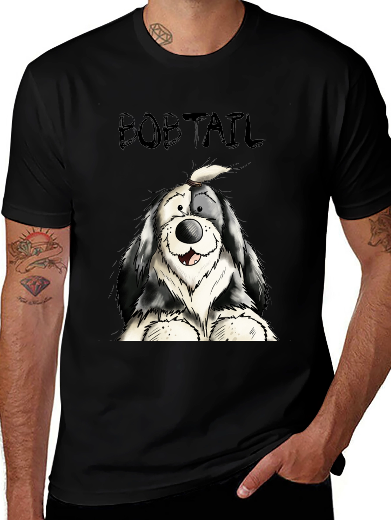 Variant 3 of Bobtail Dog Graphic Print T-Shirt