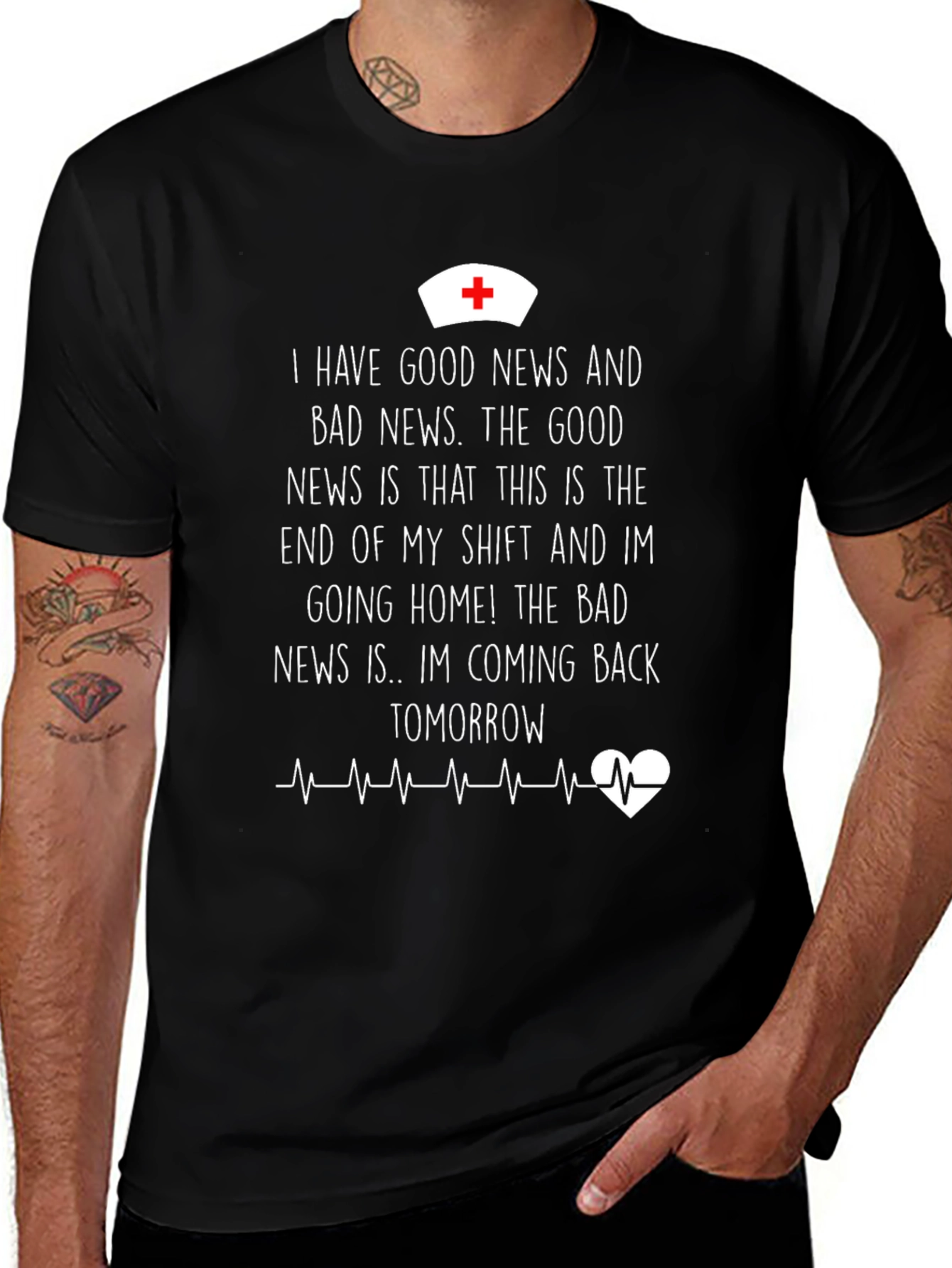 Variant 25 of Funny Nurse T-Shirt: Good News, Bad News