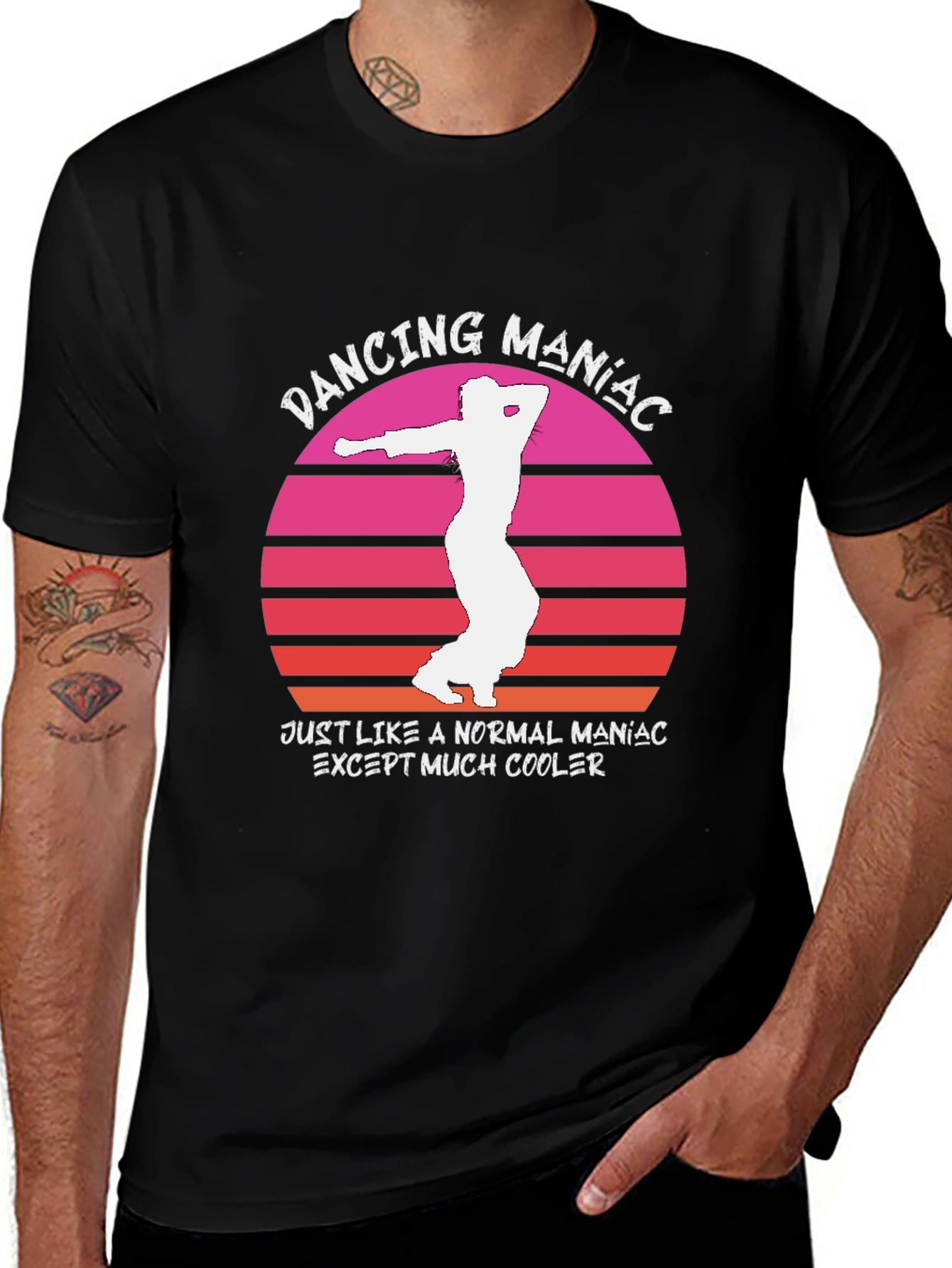 Variant 16 of Dancing Maniac T-Shirt - Cool Retro Design